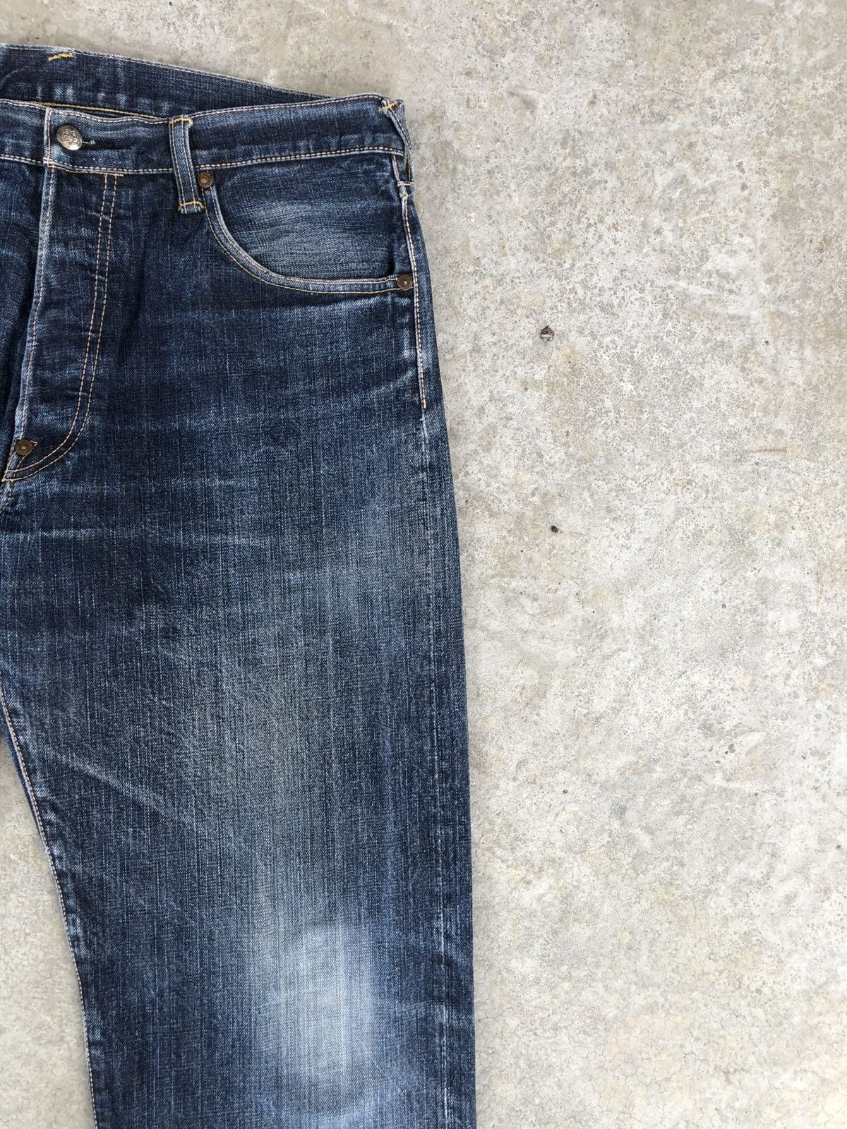 Evisu Evisu Lot 5040 Sakura Daicock Selvedge Denim Distressed Size US 35 - 5 Thumbnail