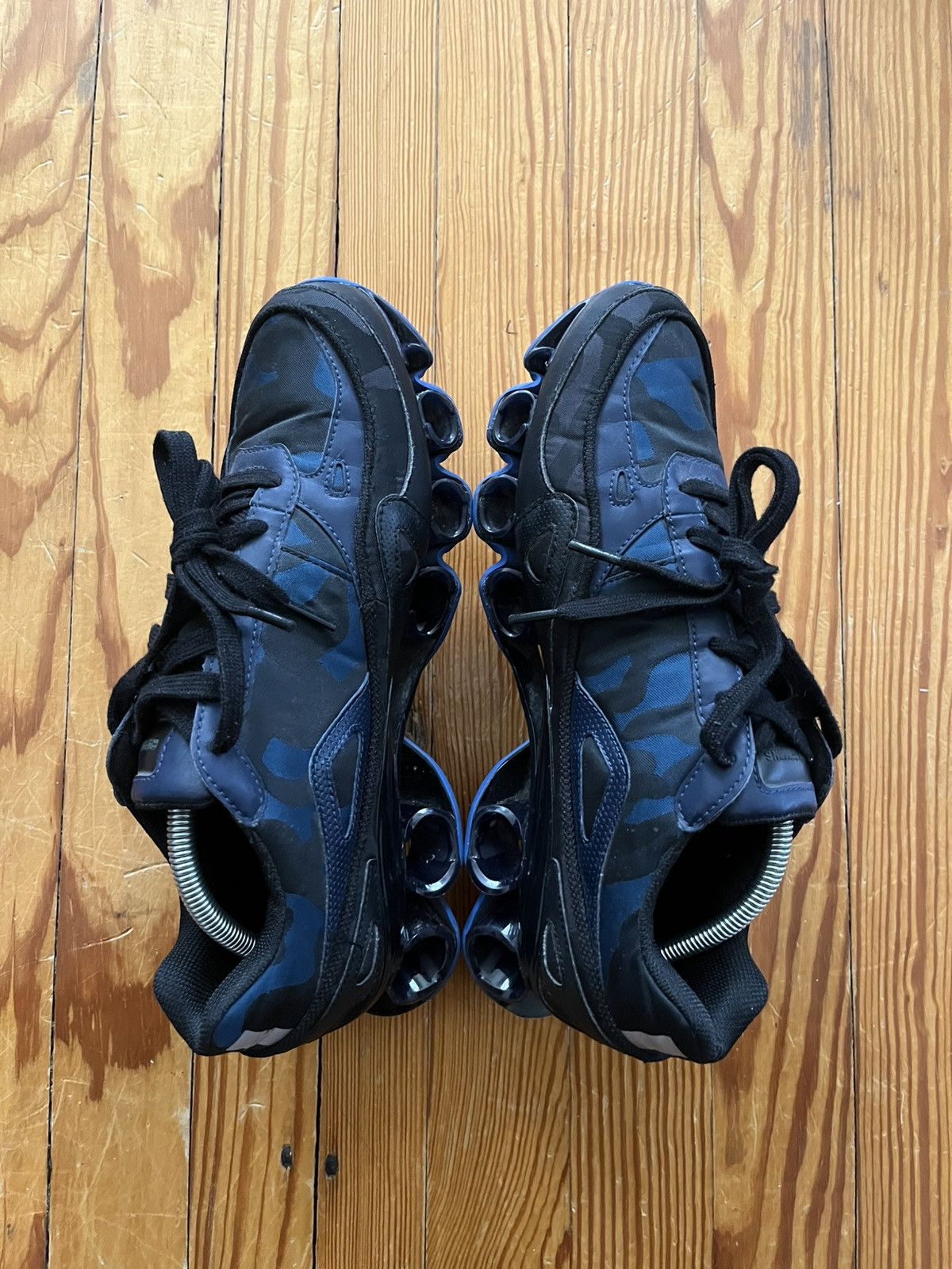 Adidas × Raf Simons Raf Simons Adidas Bounce Trainer Blue Camo Size US 9.5 / EU 42-43 - 4 Thumbnail