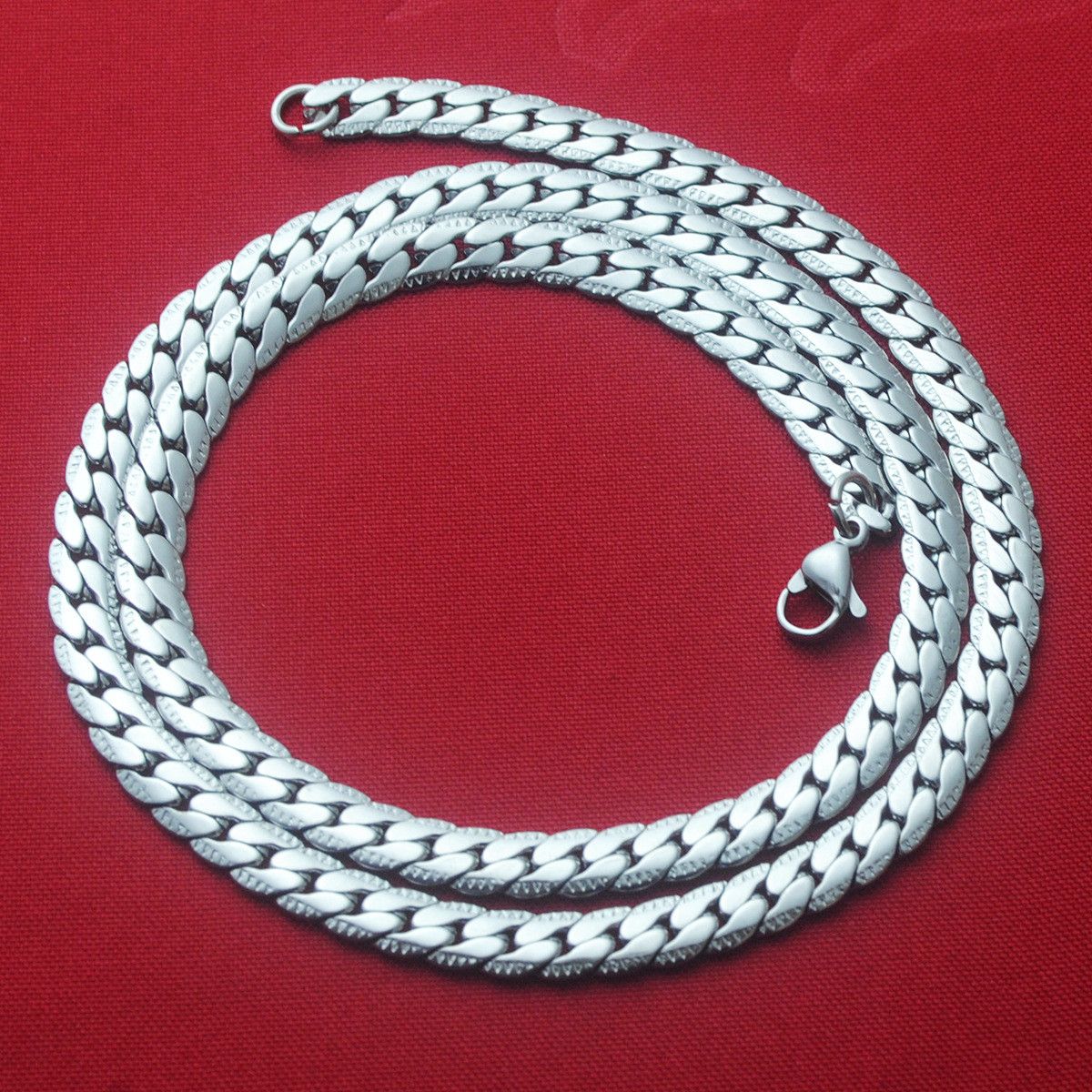 Jewelry Waves Titanium Steel Chain Necklace Size ONE SIZE - 4 Thumbnail