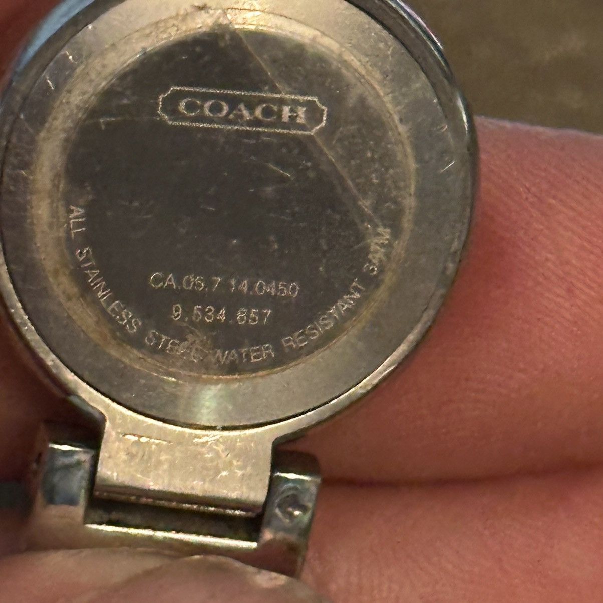Coach Coach Mercer silver tone etched logo band watch Size ONE SIZE - 5 Thumbnail