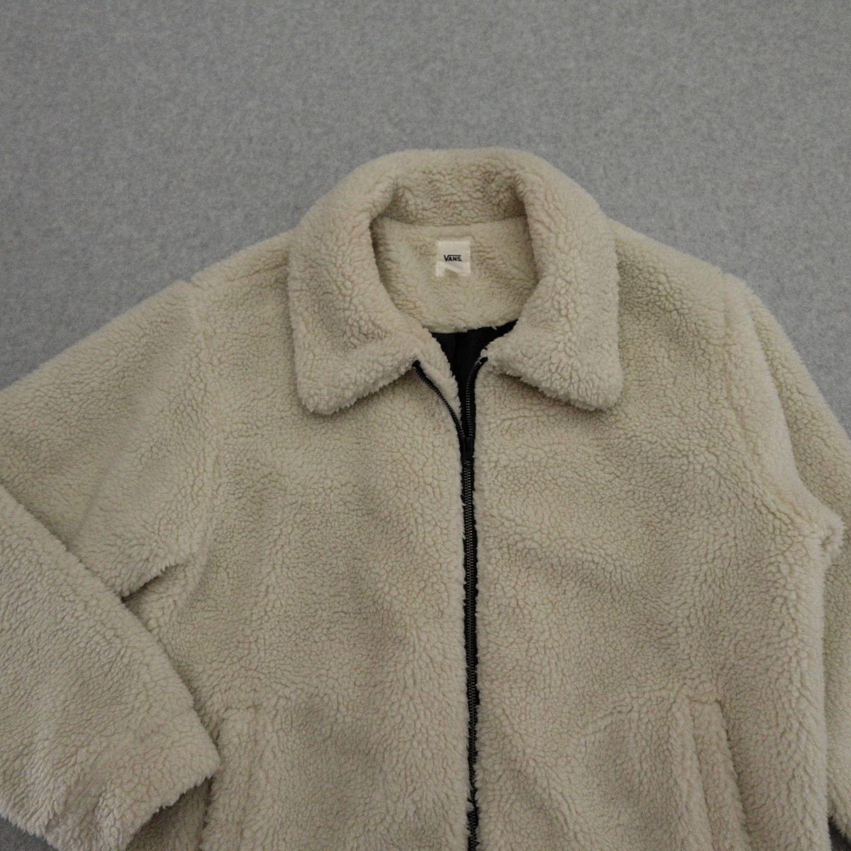 Vans VANS Jacket Womens Large Snow Out Fleece Zip Up Jacket White Size L / US 10 / IT 46 - 7 Thumbnail