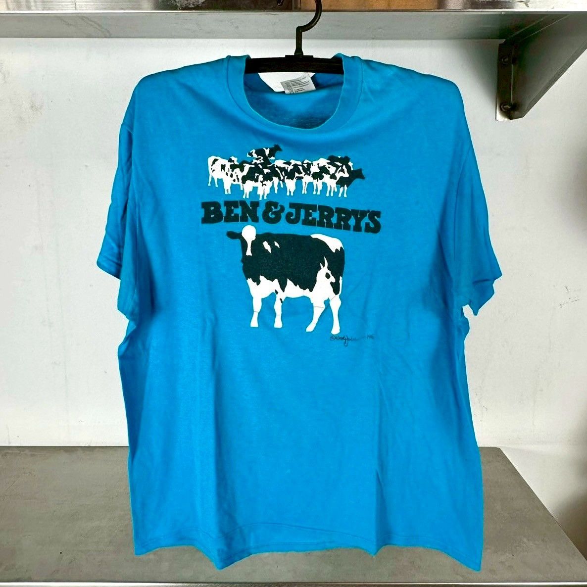 Vintage Vintage 1985 Ben & Jerry's Ice Cream Promo T-shirt Size US XL / EU 56 / 4 - 1 Thumbnail