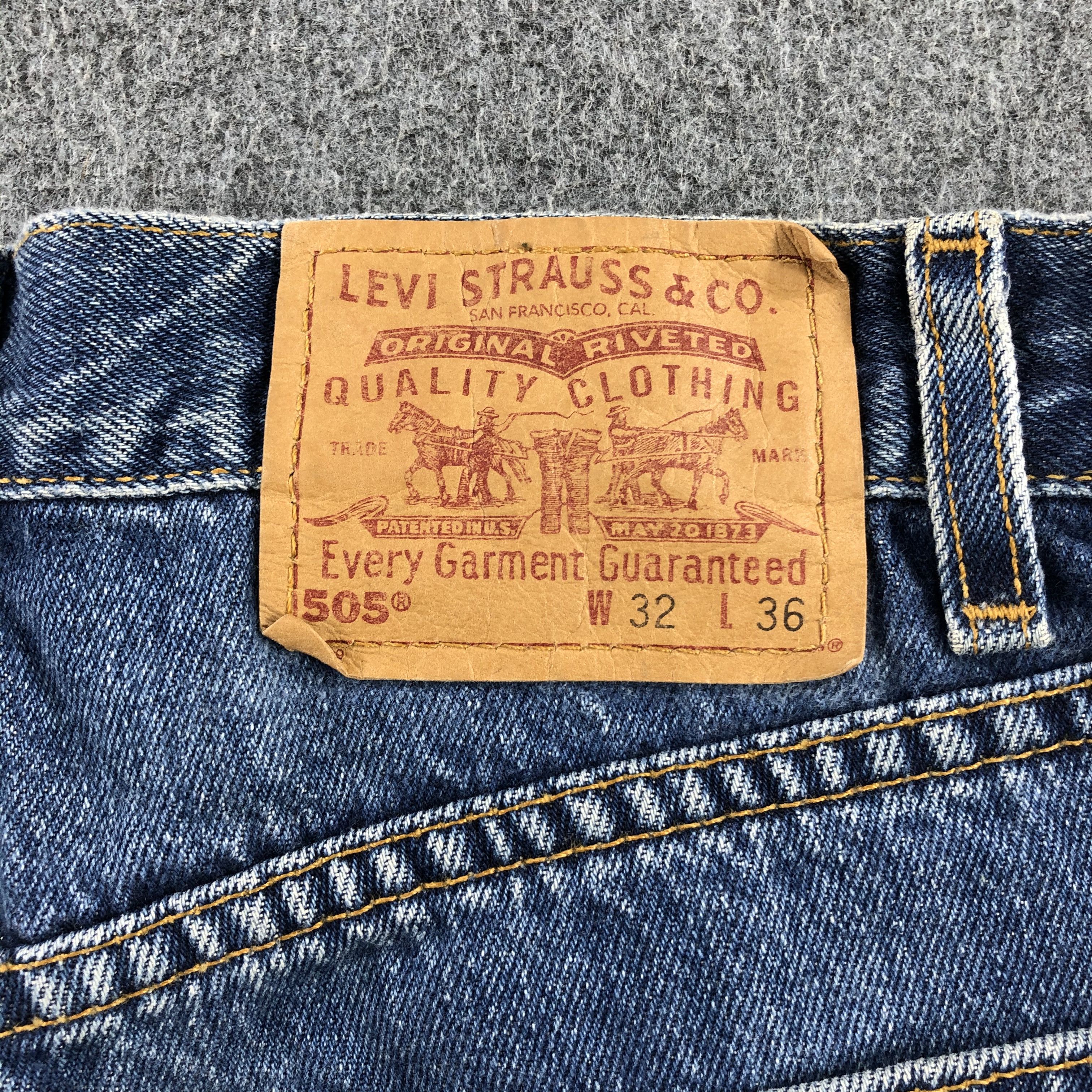 Levi's Vintage 90s Blue Wash Levis 505 Jeans-J2086 Size US 31 - 5 Thumbnail