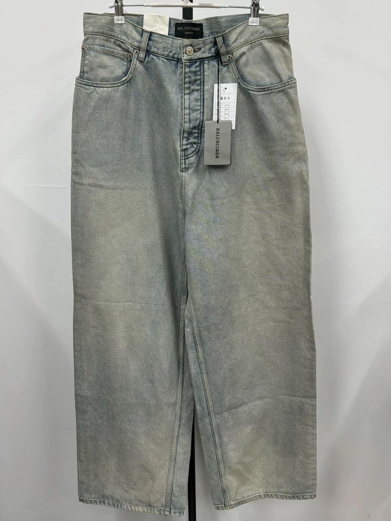 Balenciaga Balenciaga size s SS24 Washed Logo Mid-Rise Jeans 2504-Nex Size US 28 / EU 44 - 2 Thumbnail