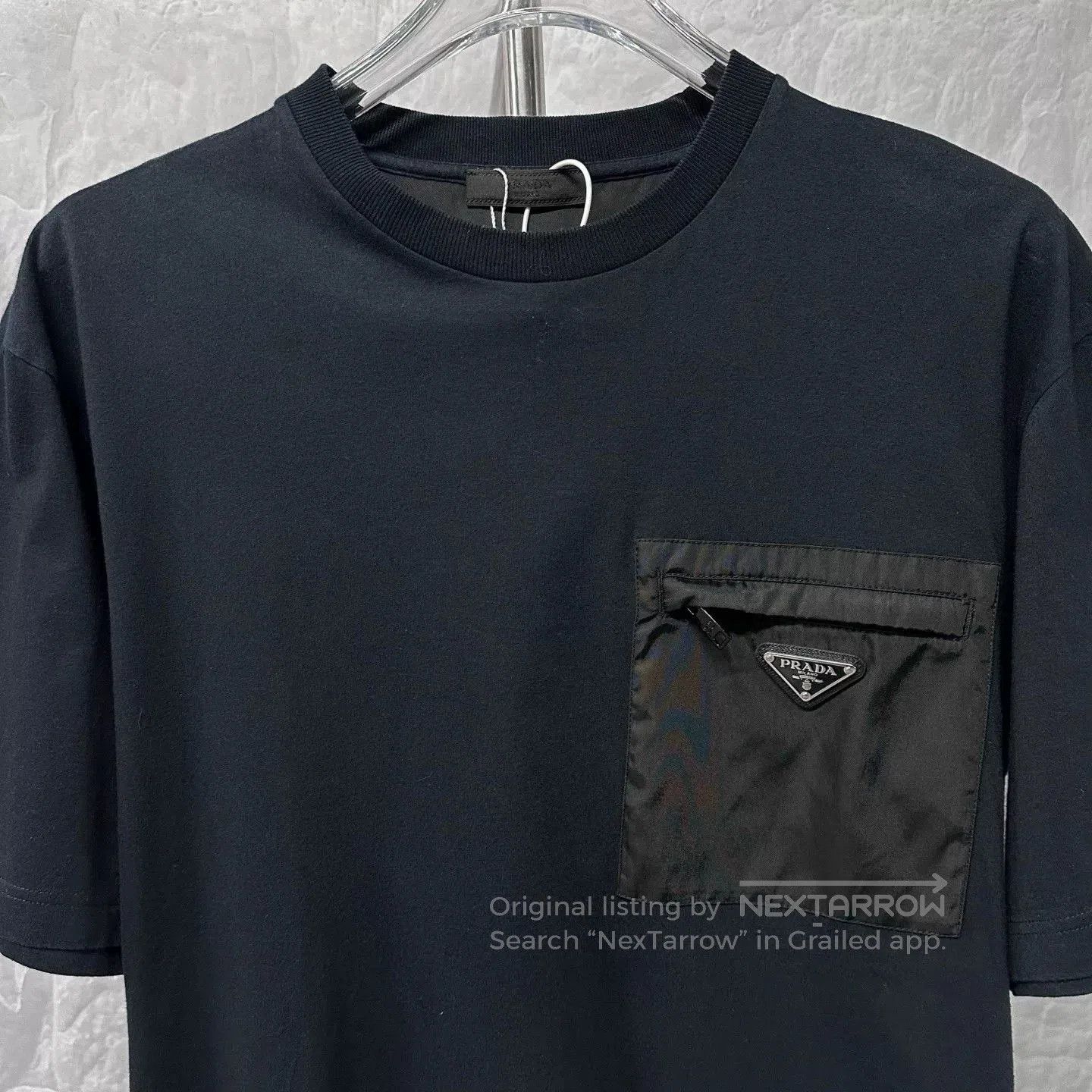 Prada prada black short sleeve tee with pocket. Size US L / EU 52-54 / 3 - 2 Thumbnail