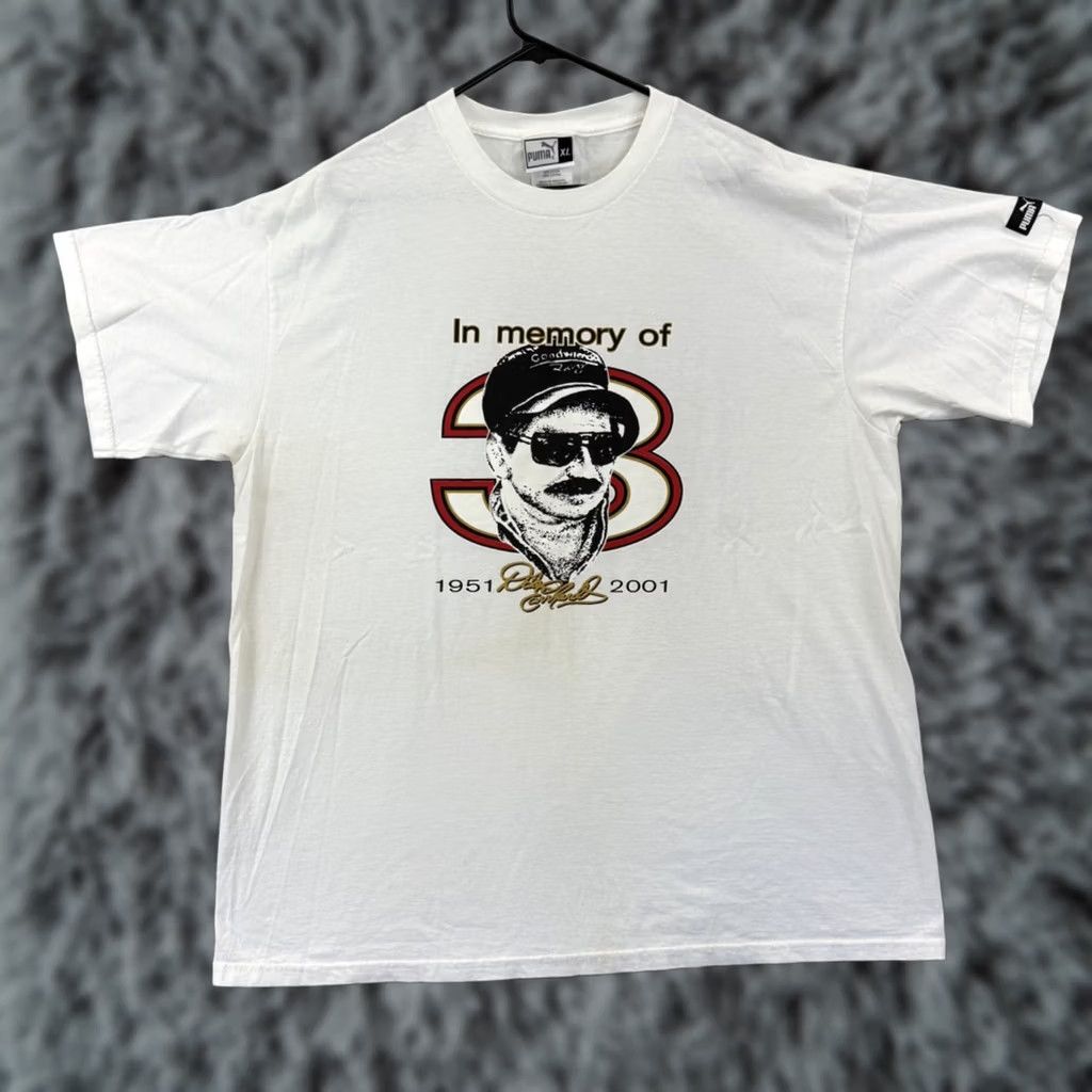 Chase Authentics VINTAGE Nascar Dale Earnhardt Shirt Mens XL White Short Sleeve Racing 90s Sport Size US XL / EU 56 / 4 - 1 Thumbnail