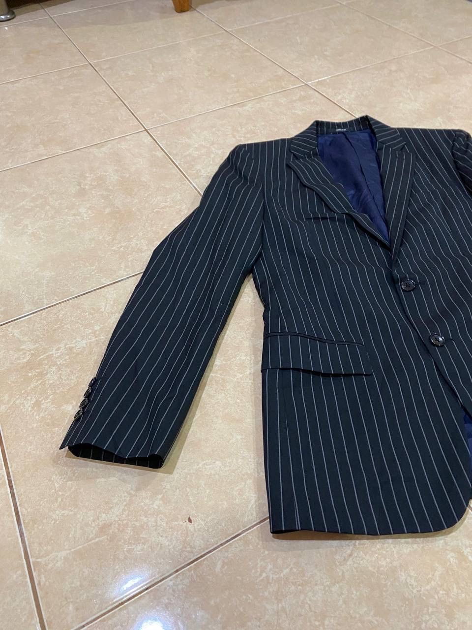 Comme Ca Ism × Japanese Brand Comme Ca Ism Navy Pensil Line Wool Blazer Size US M / EU 48-50 / 2 - 3 Thumbnail