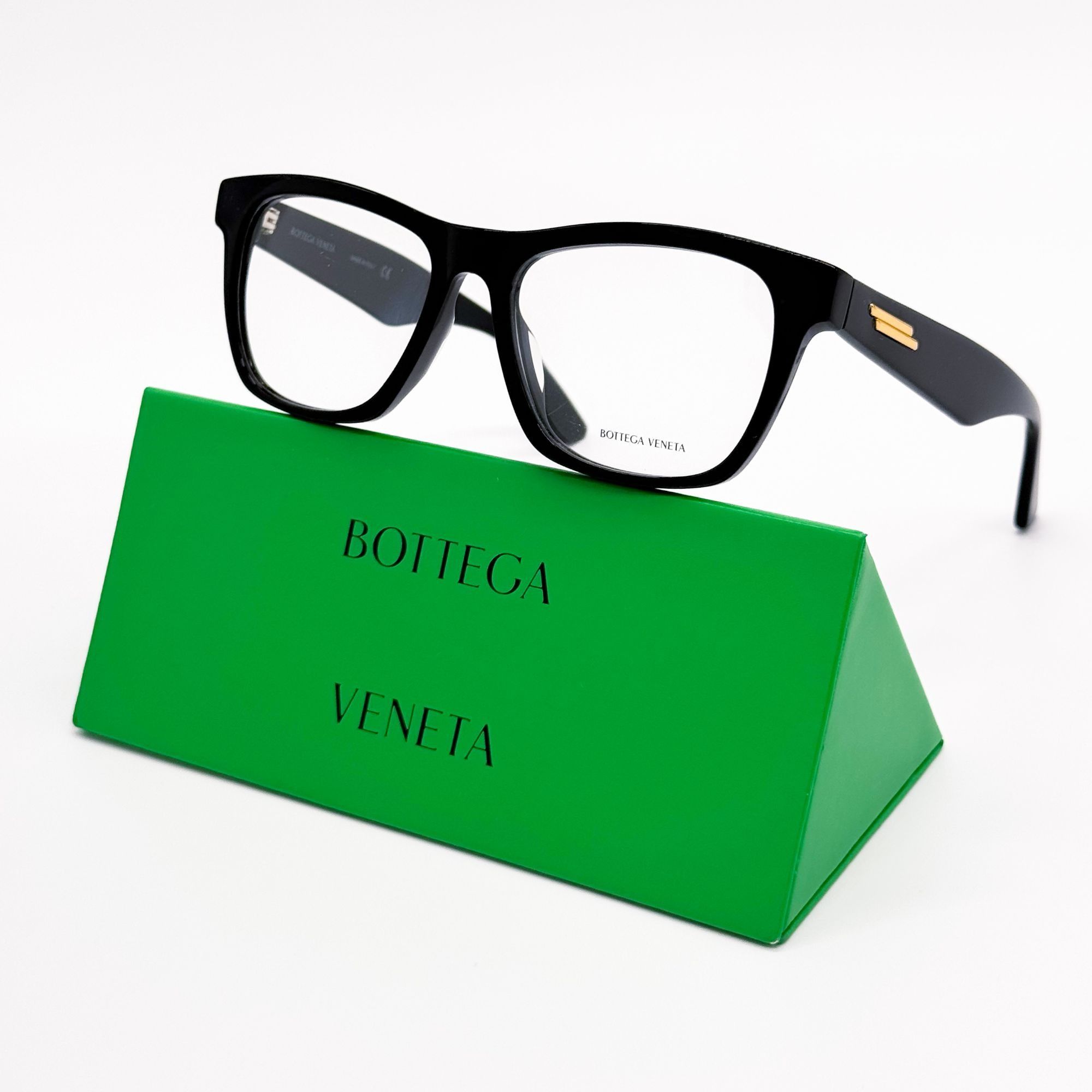 Bottega Veneta NEW BOTTEGA VENETA EYEGLASSES BV1120OA 001 BLACK SQUARE WOME Size ONE SIZE - 1 Thumbnail