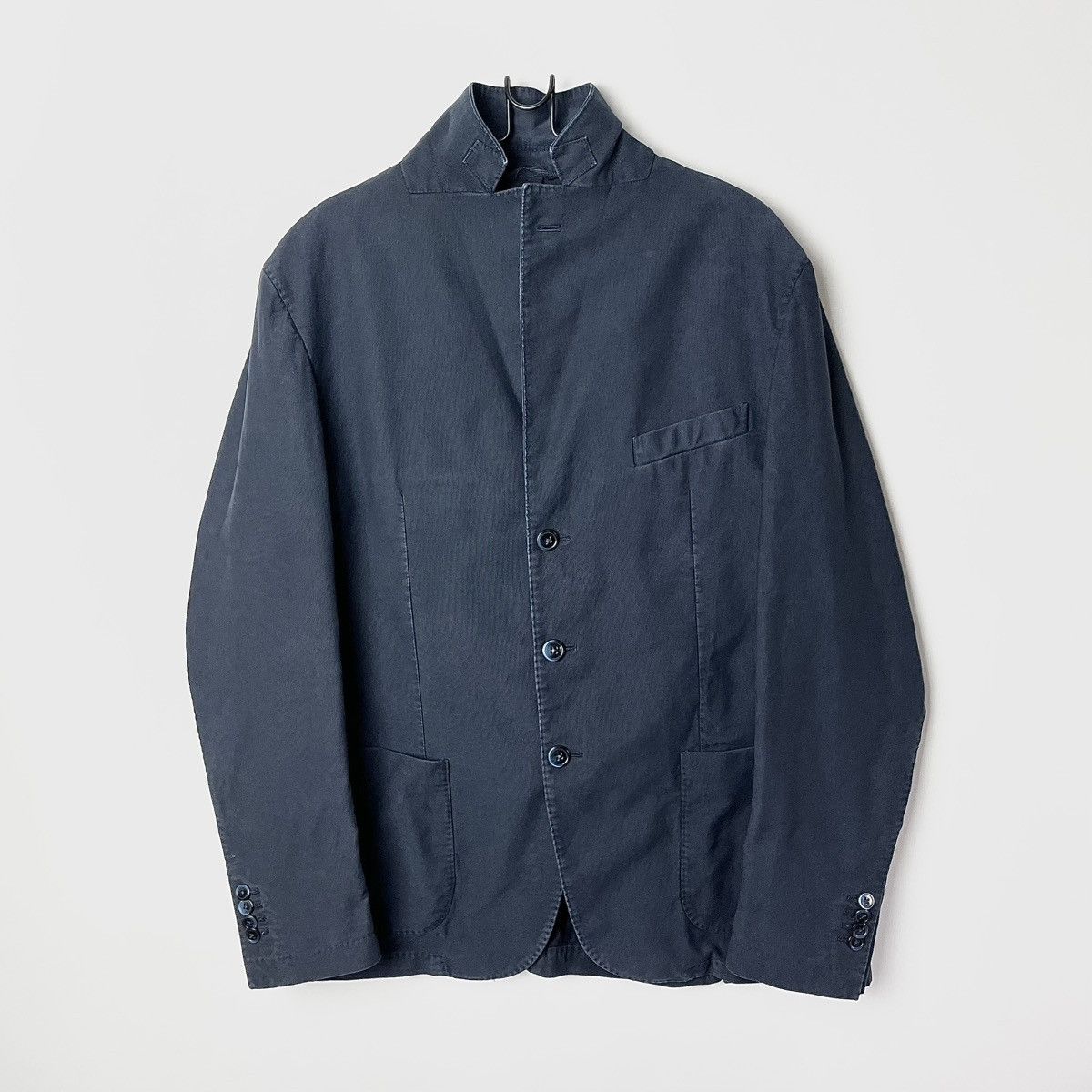 L.B.M. 1911 L.B.M. 1911 Navy Workwear-Inspired Blazer – Stand Collar Size 50L - 1 Thumbnail