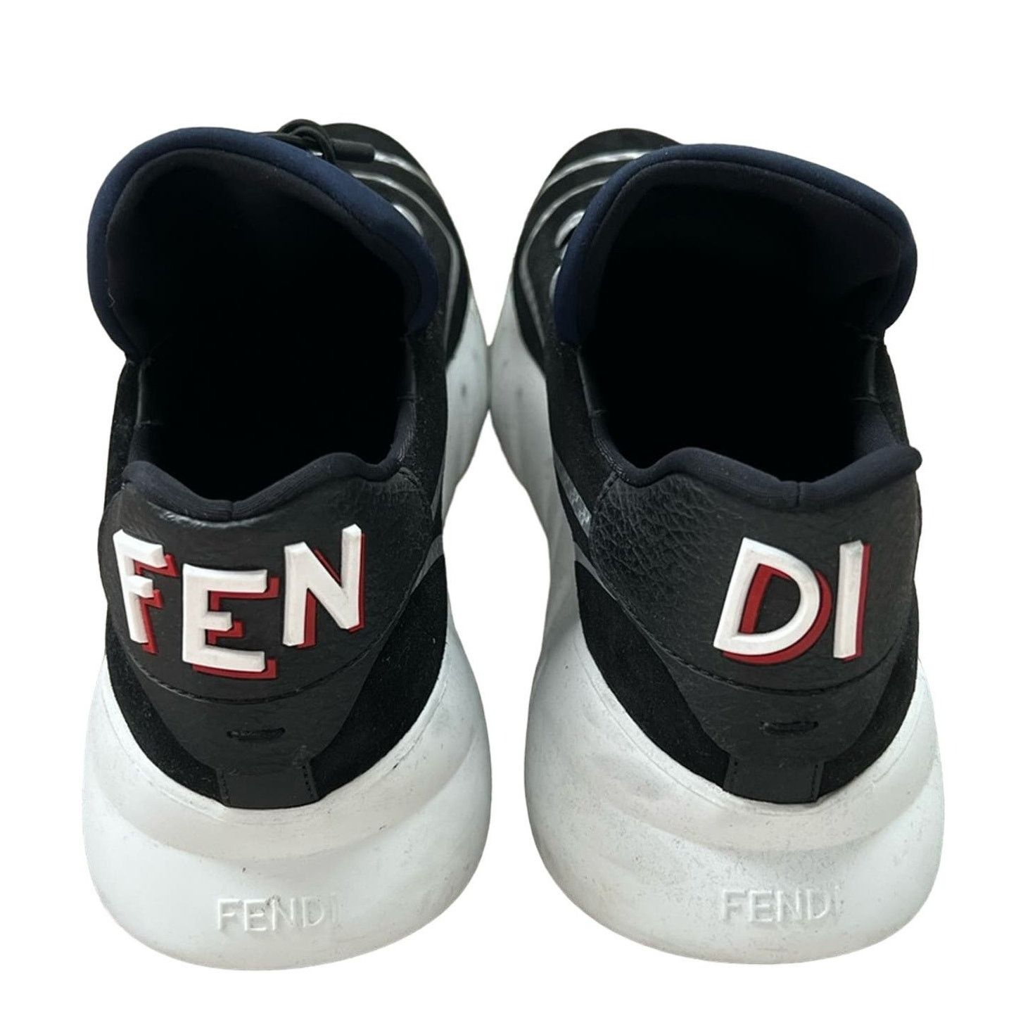 Fendi Fendi Men’s Neoprene Blue/White/Silver Slip-On Sneakers Size US 8 / EU 41 - 2 Thumbnail
