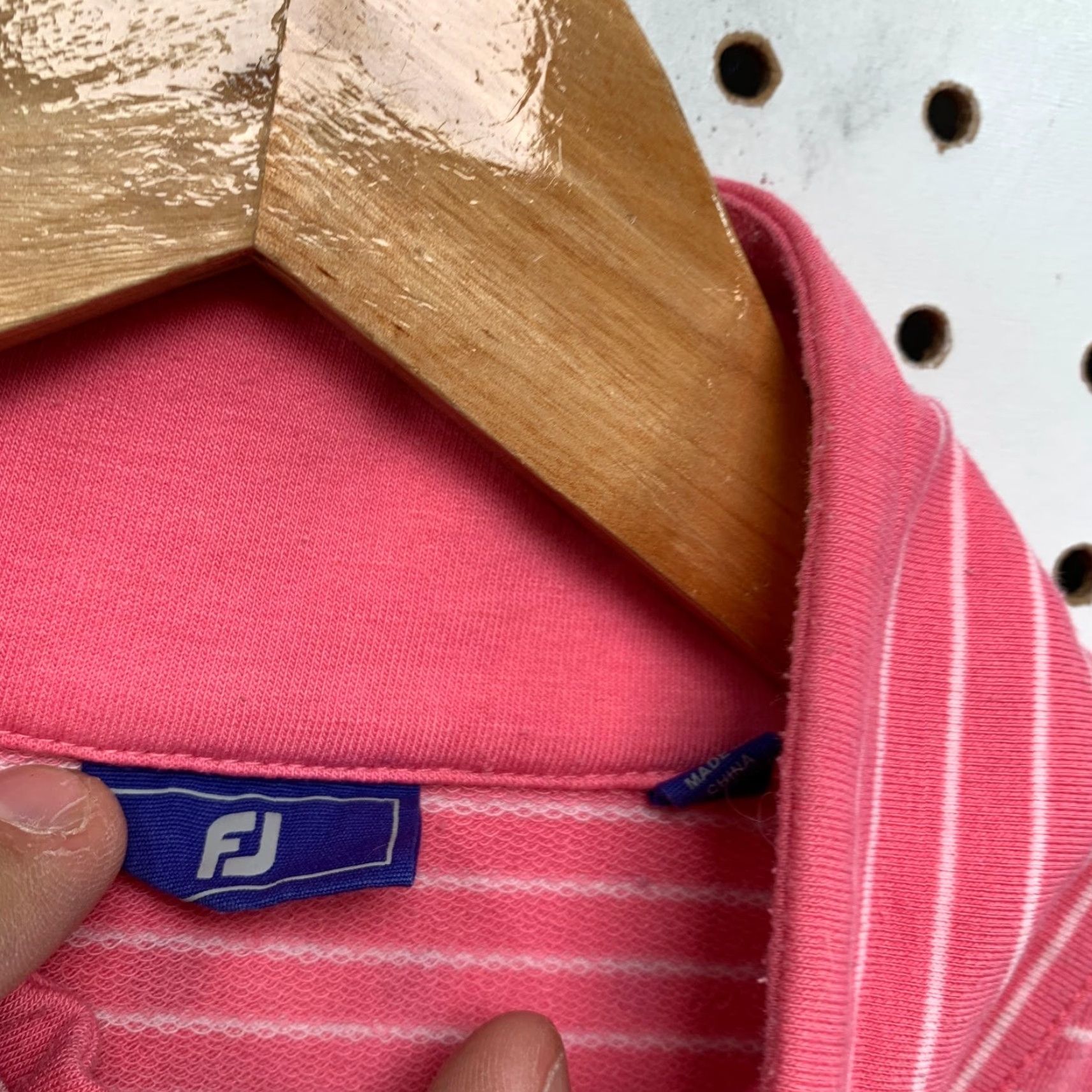 Footjoy FootJoy FJ 1/4 Zip Sweatshirt Mens M Pink Striped Fleece Golf Preppy Size US M / EU 48-50 / 2 - 7 Thumbnail