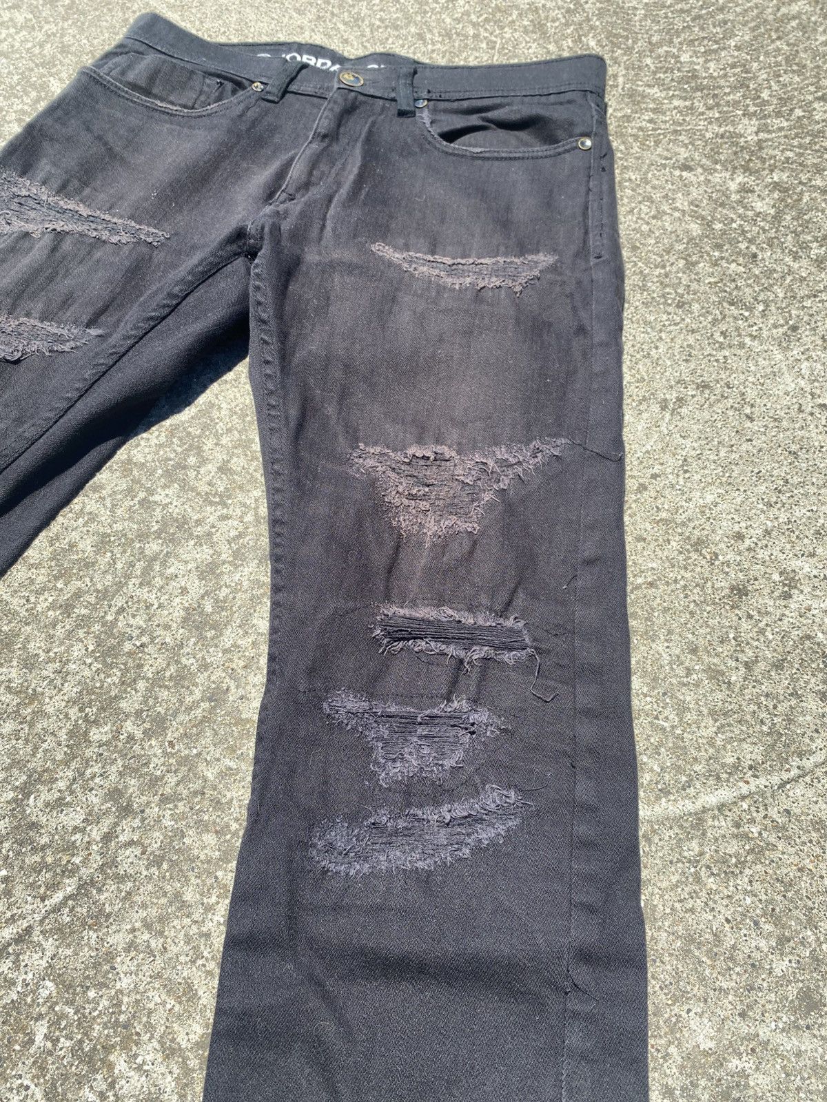 Jordan Craig Black Distressed Denim Size US 32 / EU 48 - 3 Thumbnail