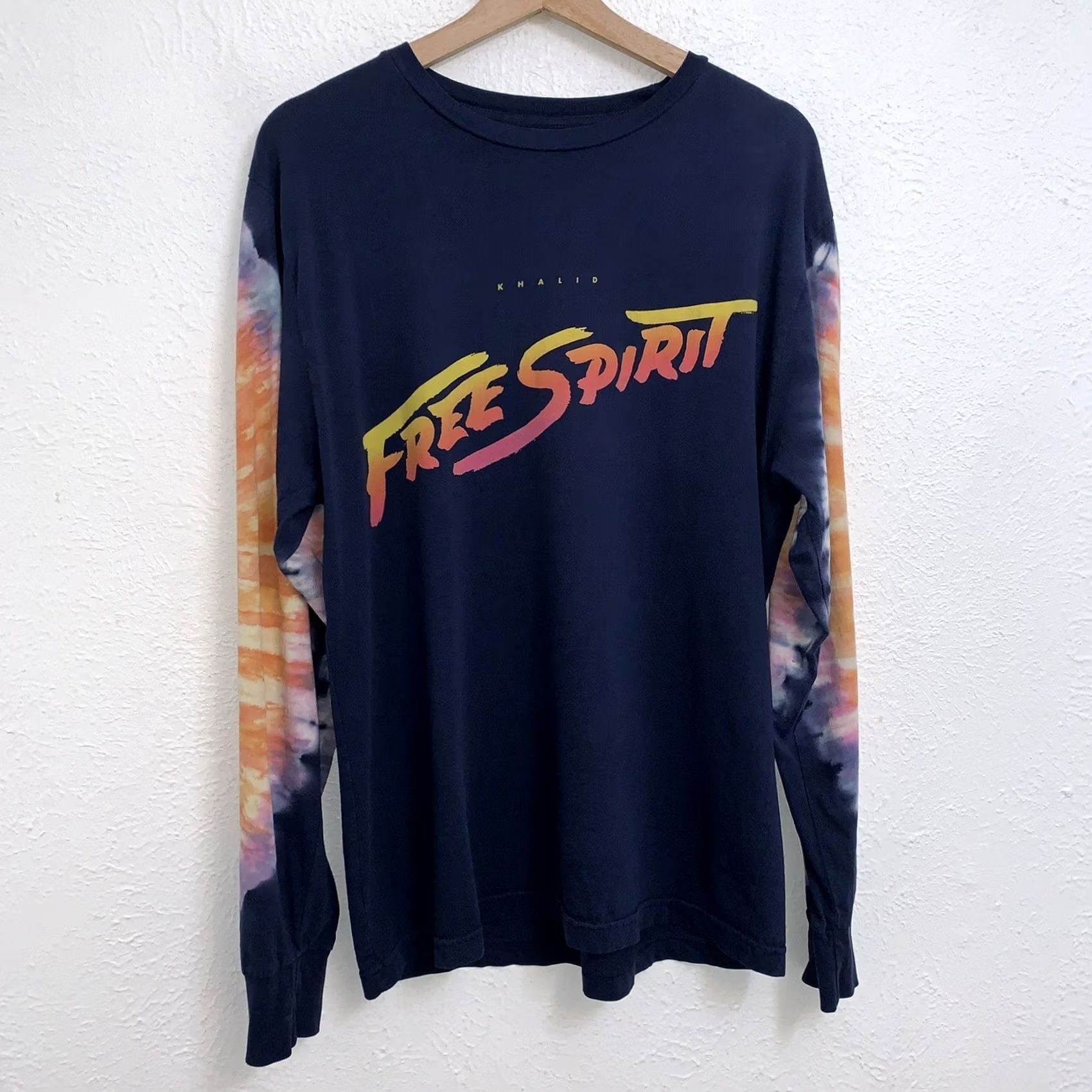 ESPIRIT Free Spirit Shirt Mens M Khalid Soul Band Tee Navy Long Sleeve Size Size US M / EU 48-50 / 2 - 2 Thumbnail