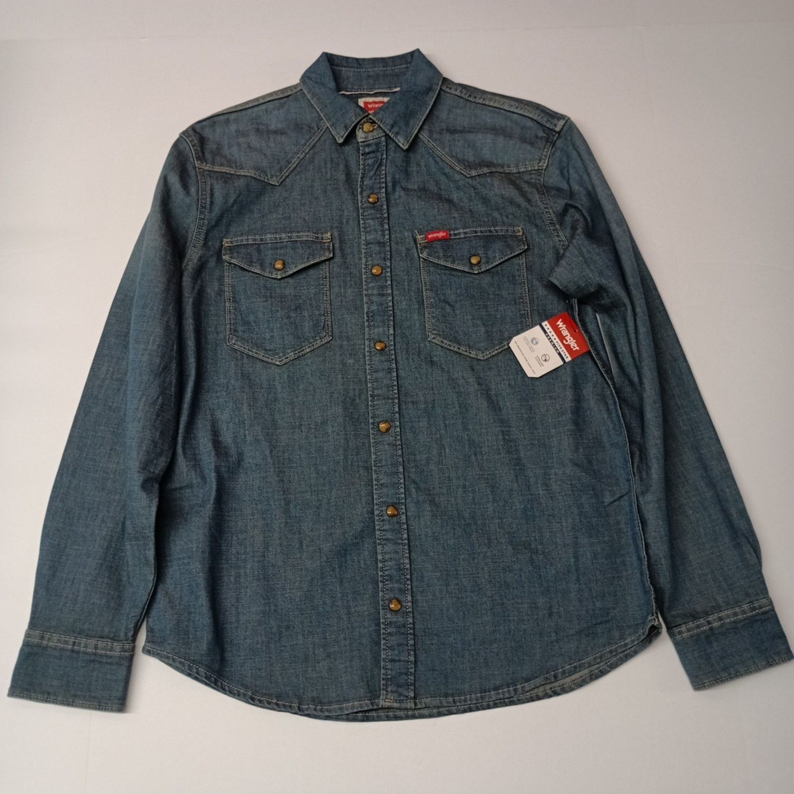 Wrangler Wrangler Cowboy Wash Snap Denim Shirt Mens Size S Small Blue Size US S / EU 44-46 / 1 - 1 Thumbnail