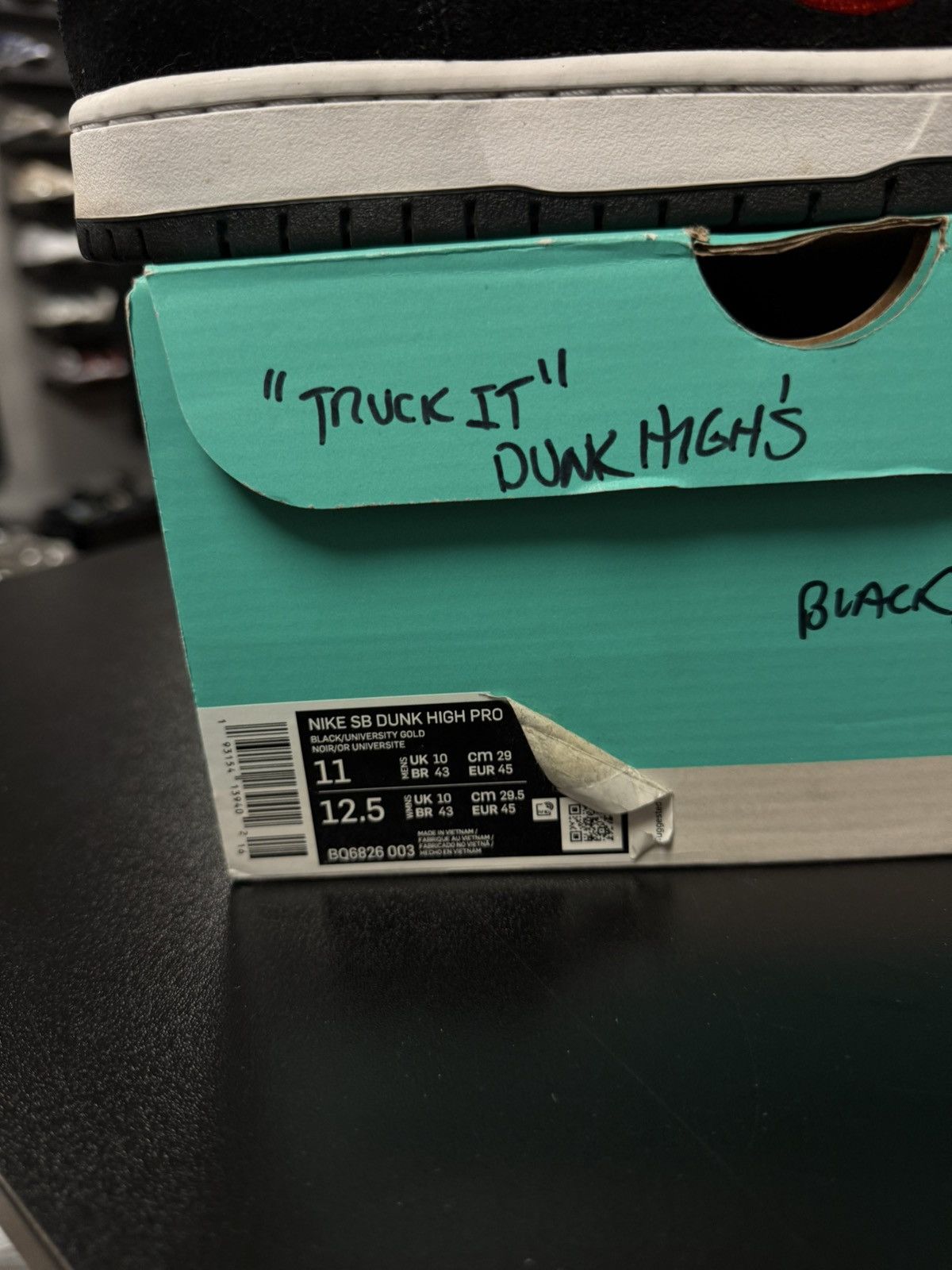 Nike Nike Dunk SB High Truck It Size 11 BQ6826-003 Black Size US 11 / EU 44 - 16 Thumbnail