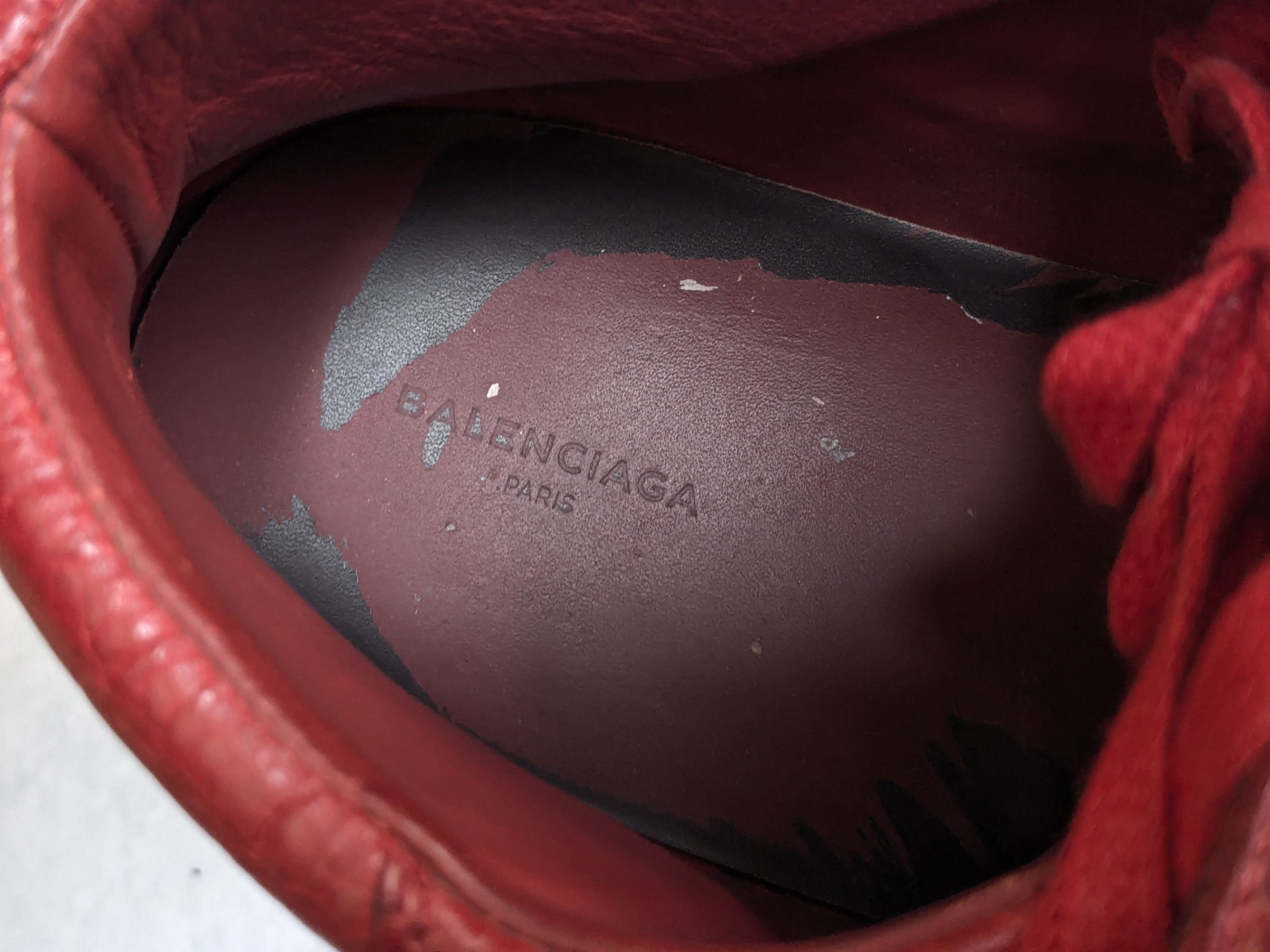 Balenciaga Balenciaga Arena Sneakers Red 12 High Tops Leather Size US 12 / EU 45 - 6 Thumbnail