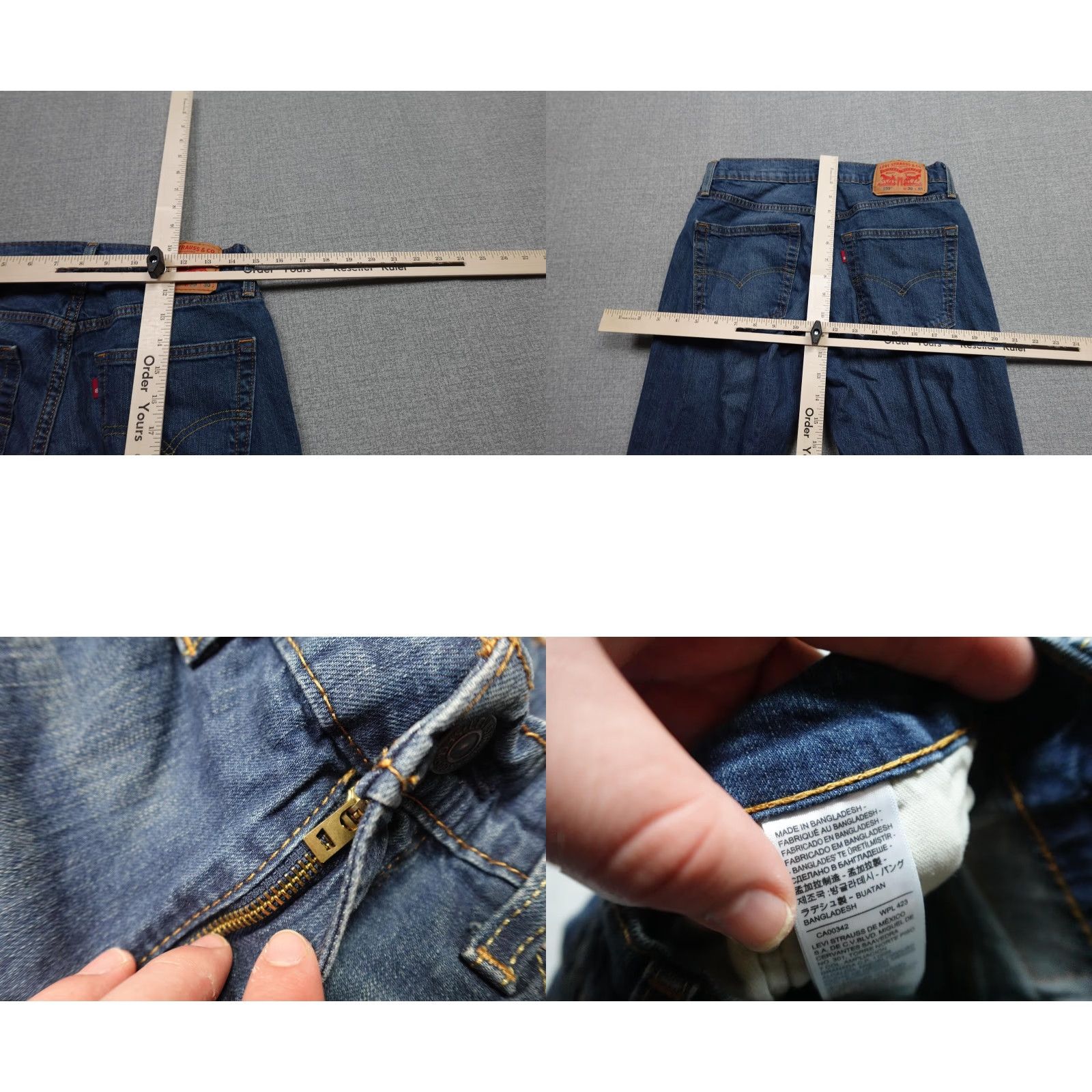 Levi's Levi's 559 Jeans Mens 30x30 Blue Denim Straight Leg 5-Pocket Zip Fly N/A Size US 30 / EU 46 - 8 Thumbnail
