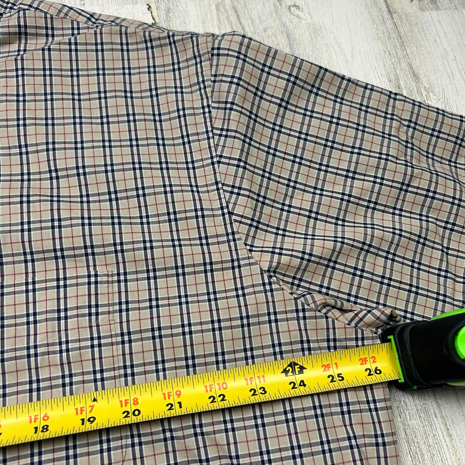 Van Heusen × Vintage Van Heusen Short Sleeve Button Down Plaid Mini Grid Shirt Size US XL / EU 56 / 4 - 8 Thumbnail