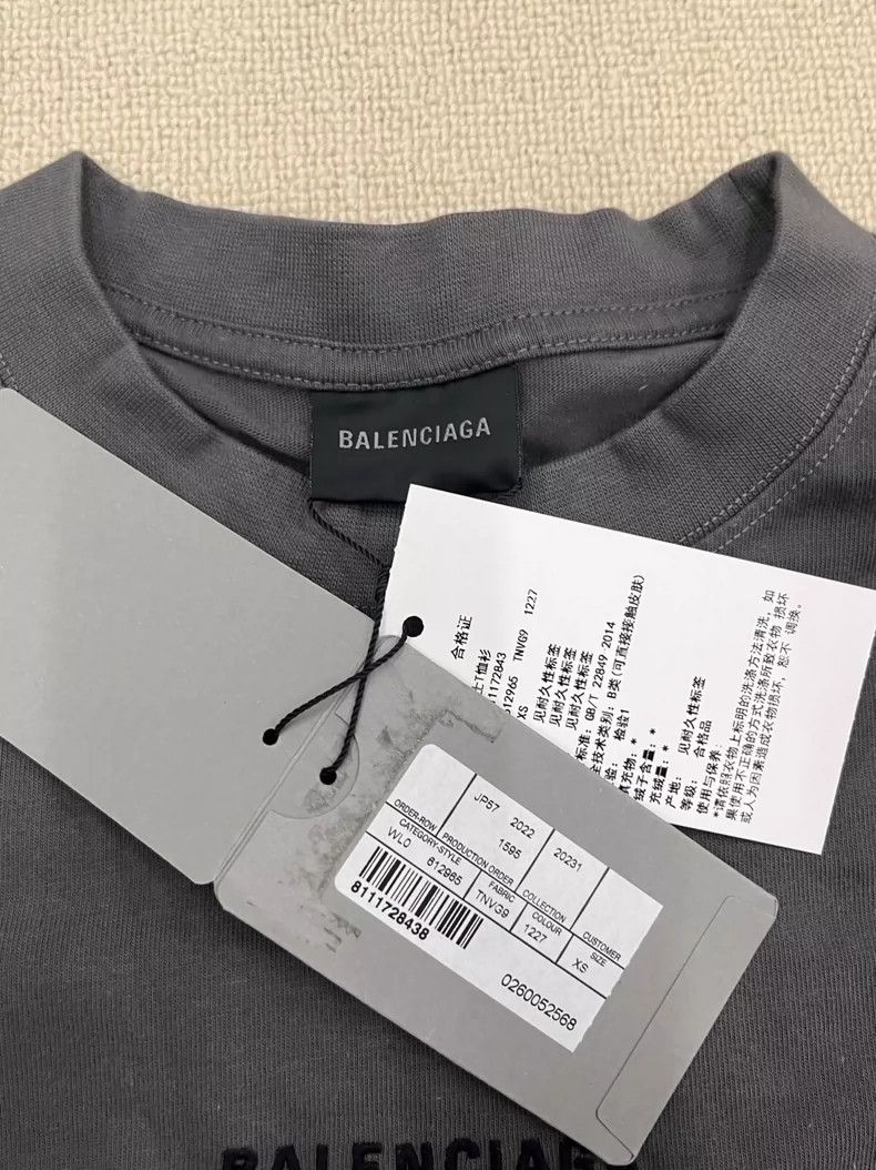 Balenciaga Balenciaga Letter Logo Embroidered Crew Neck T-Shirt Size US XS / EU 42 / 0 - 5 Thumbnail