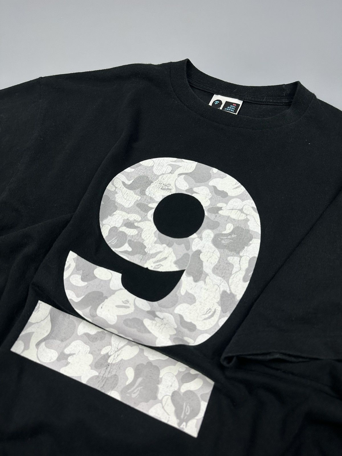 Bape A Bathing Ape Bape Camo Number Nine 9th Tee Size US XL / EU 56 / 4 - 4 Thumbnail