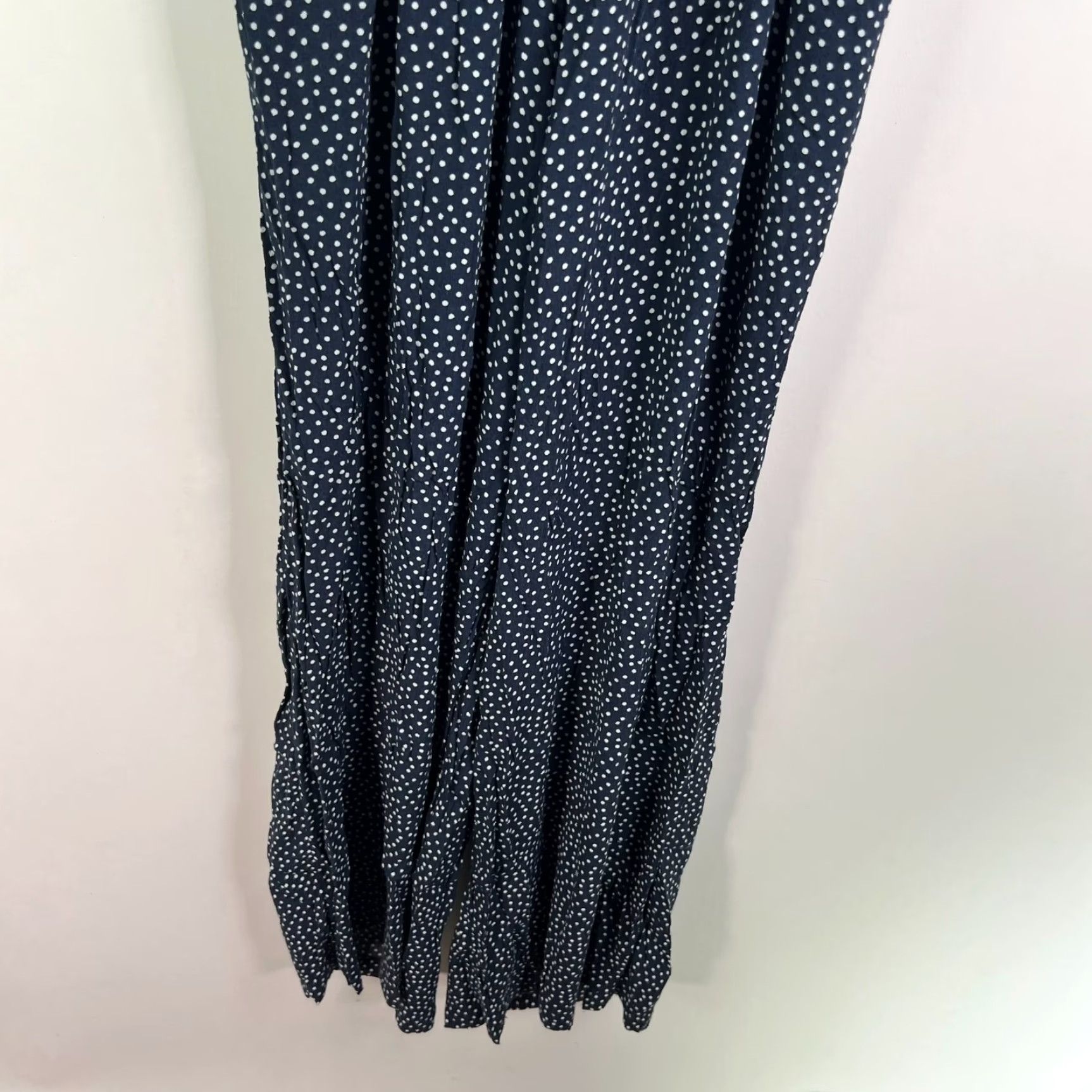 Abercrombie & Fitch Abercrombie & Fitch Jumpsuit Women's M Blue Polka Dot Wide-Leg Sleeveless Bow Strap Adjustable Built-In Bra Square Neck Size M / US 6-8 / IT 42-44 - 4 Thumbnail