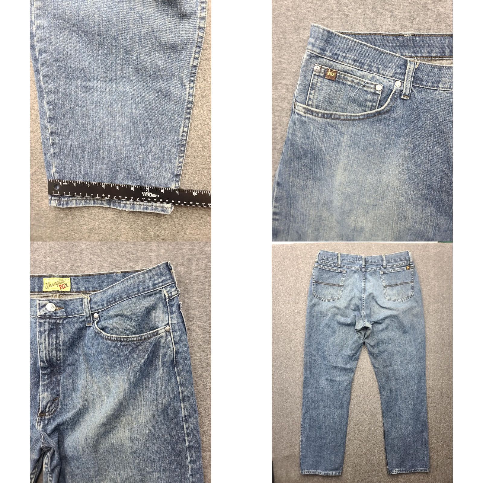 Wrangler Wrangler 20X Jeans Men 38x36 Blue Cotton Straight Leg Relaxed Fit Workwear Size US 38 / EU 54 - 8 Thumbnail