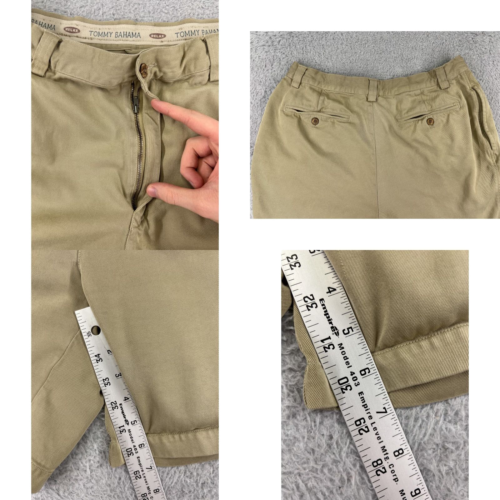 Tommy Bahama Tommy Bahama Shorts Mens 35 Beige Pleated 100% Silk Beach Pool Resort Vacation Size US 35 - 8 Thumbnail