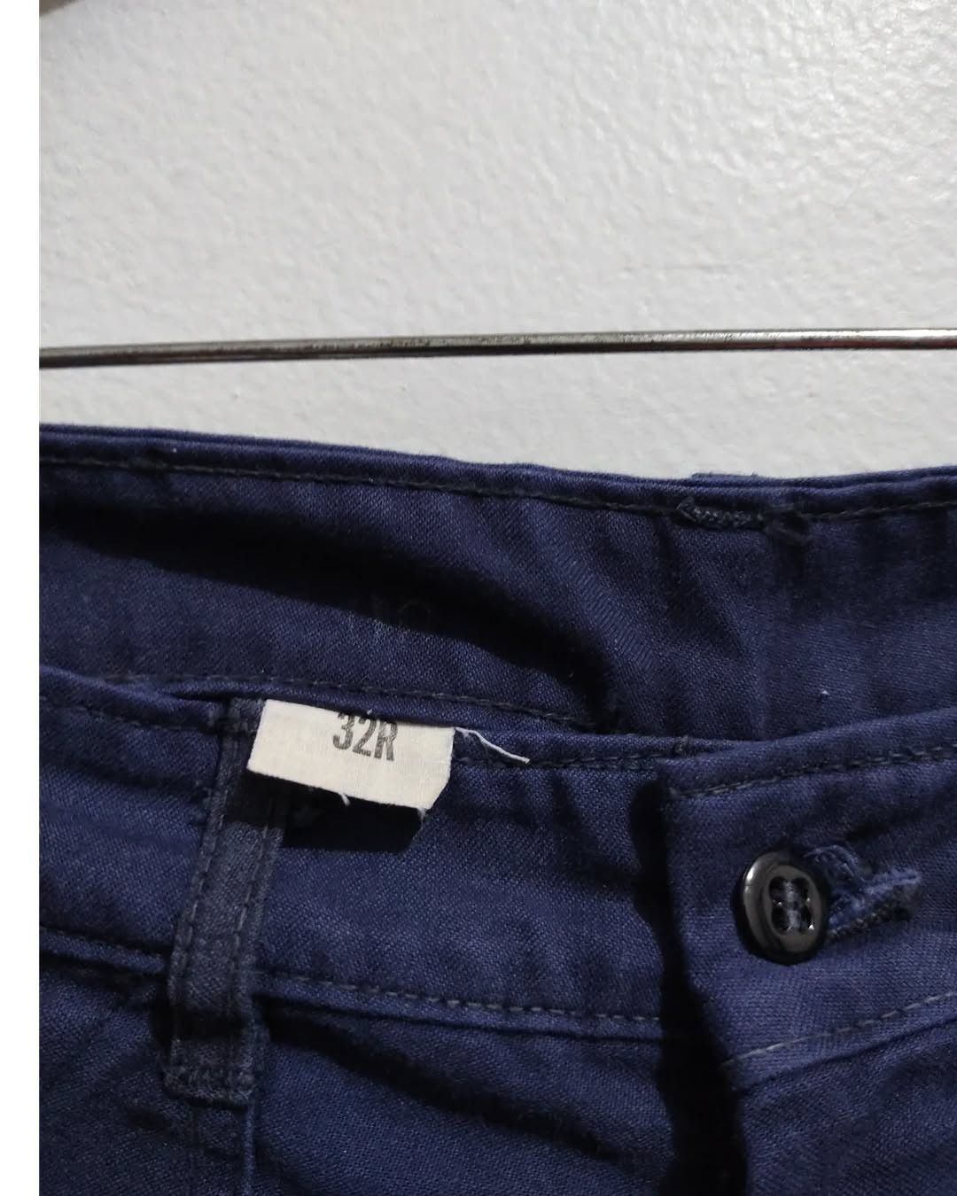 Other × Vintage US Navy Trousers Utility Dark Blue 80s Pants Size US 31 - 7 Thumbnail