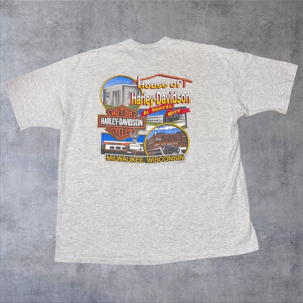 Harley Davidson Vintage Grey Harley Davidson T-shirt Size US XXL / EU 58 / 5 - 2 Thumbnail