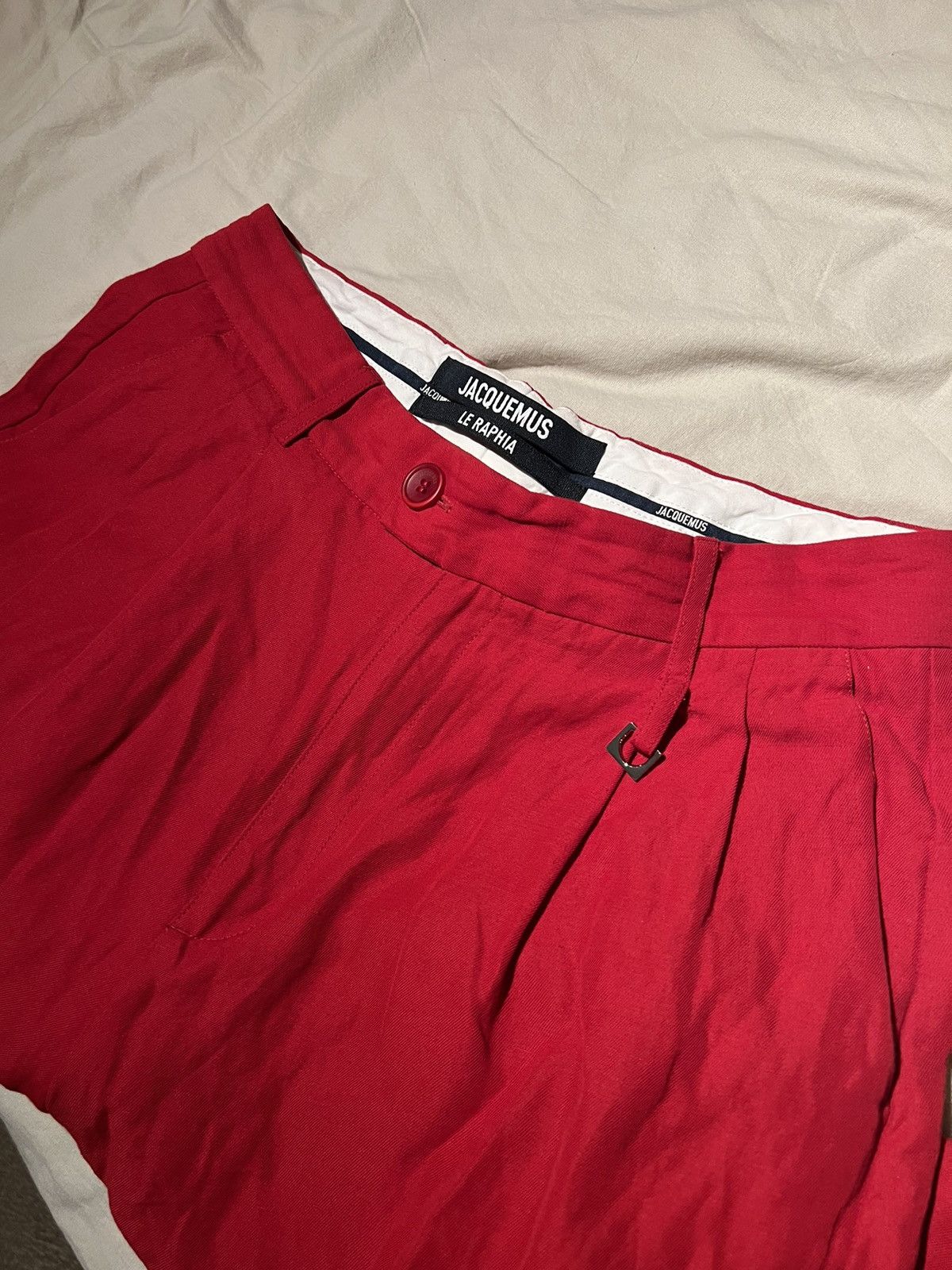 Jacquemus JACQUEMUS LE RAPHIA RED PANTS Size 48S - 2 Thumbnail