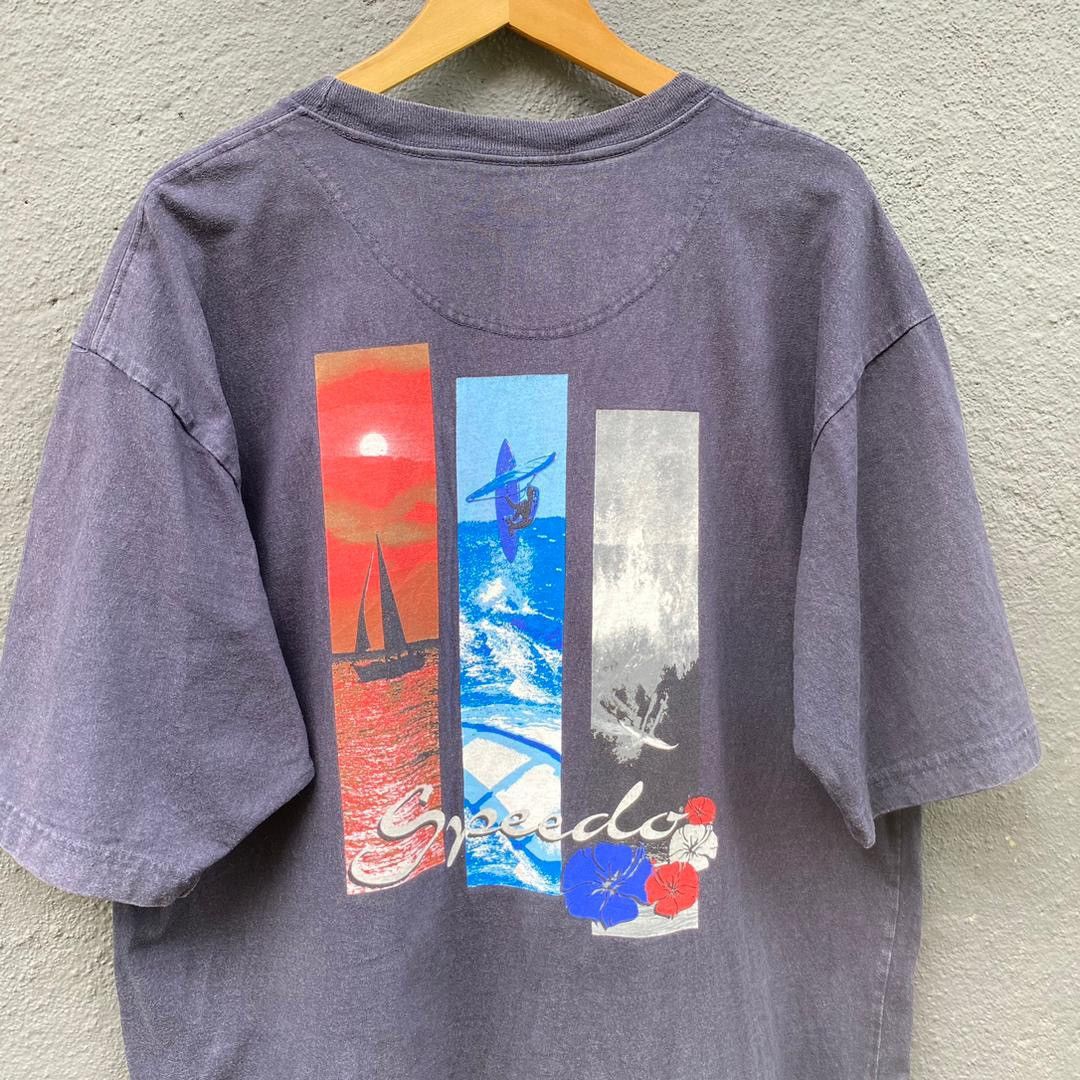 Vintage Thrashed Faded Vintage Speedo Surfing Tee Size US L / EU 52-54 / 3 - 2 Thumbnail