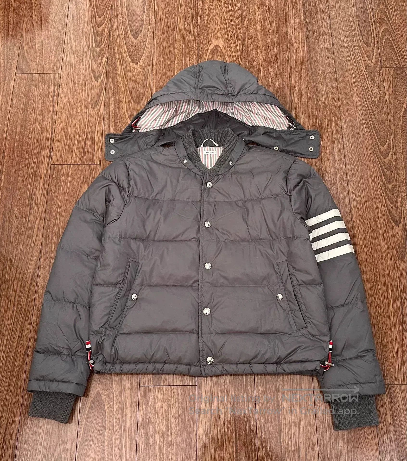 Thom Browne THOM BROWNE 4-Stripe Nylon Down Jacket. Size US M / EU 48-50 / 2 - 2 Thumbnail