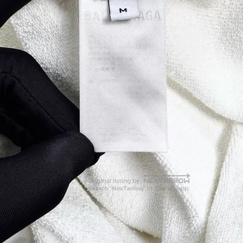 Balenciaga Balenciaga White Embroidered Wave Coke Letter Logo Sweatsh Size US M / EU 48-50 / 2 - 4 Thumbnail