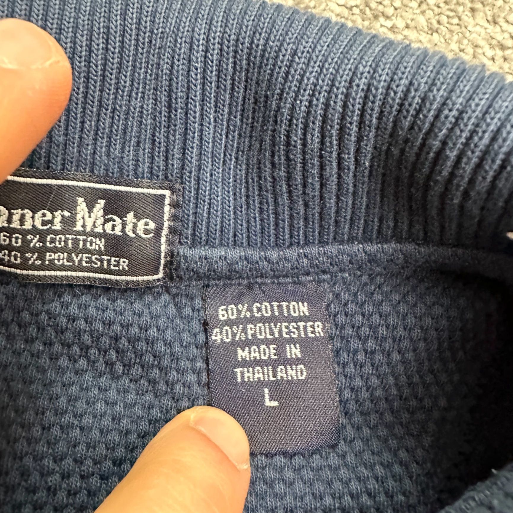 Vintage Winner Mate Polo Shirt Mens Large Blue Short Sleeve Cotton Blend Casual Golf Activewear Size US L / EU 52-54 / 3 - 6 Thumbnail