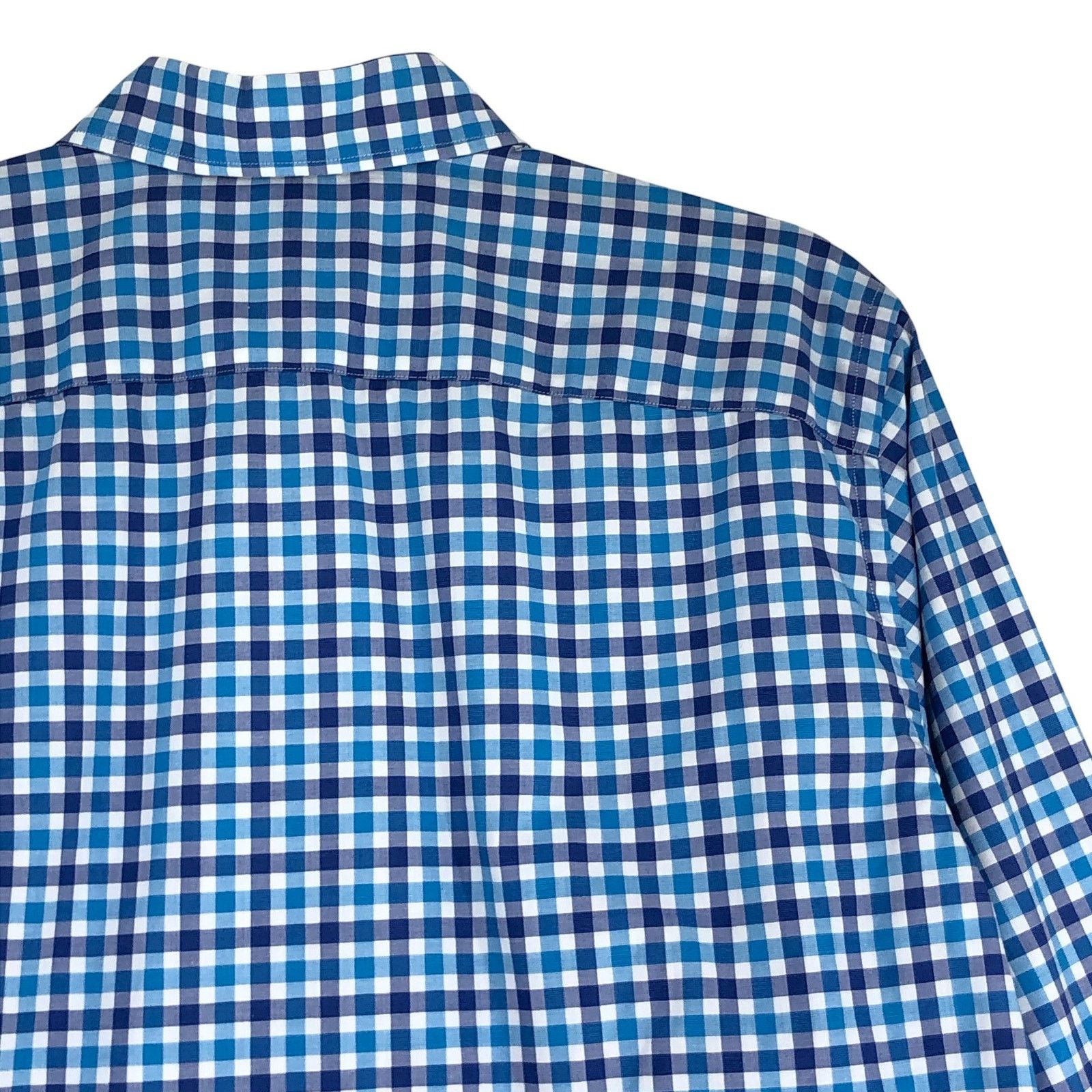 Canali Canali Dress Shirt M Blue Teal Gingham Check Long Sleeve Size US M / EU 48-50 / 2 - 14 Thumbnail