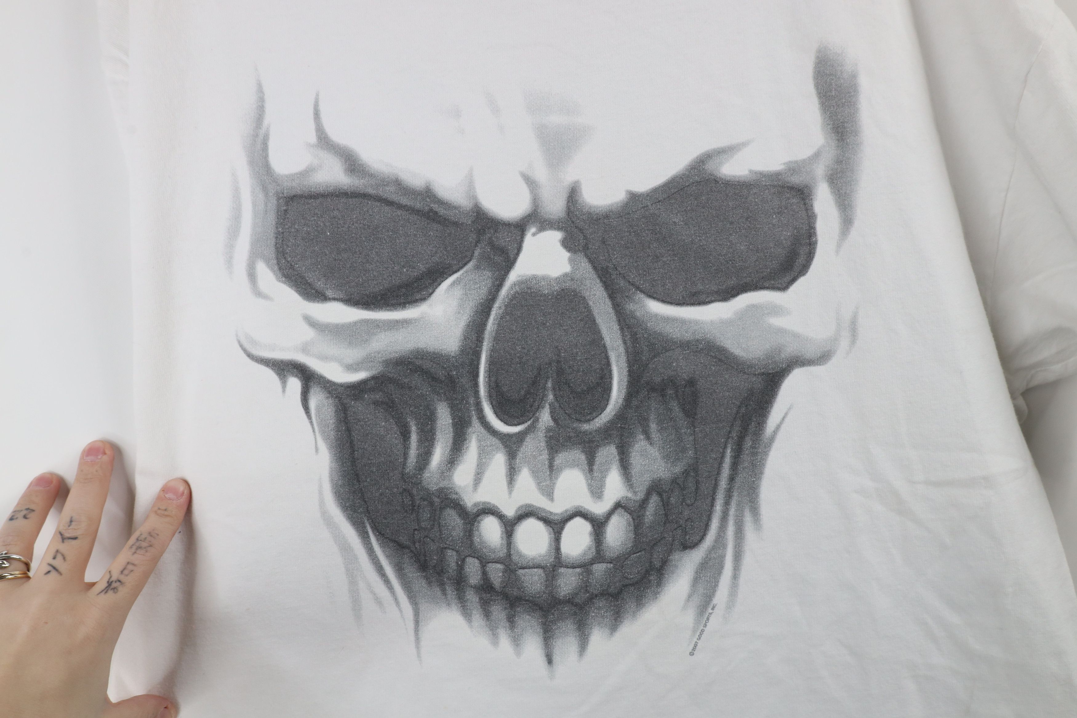 Vintage Vintage Y2K Streetwear Skull Skeleton MMA Fighting T-Shirt Size US XL / EU 56 / 4 - 4 Thumbnail