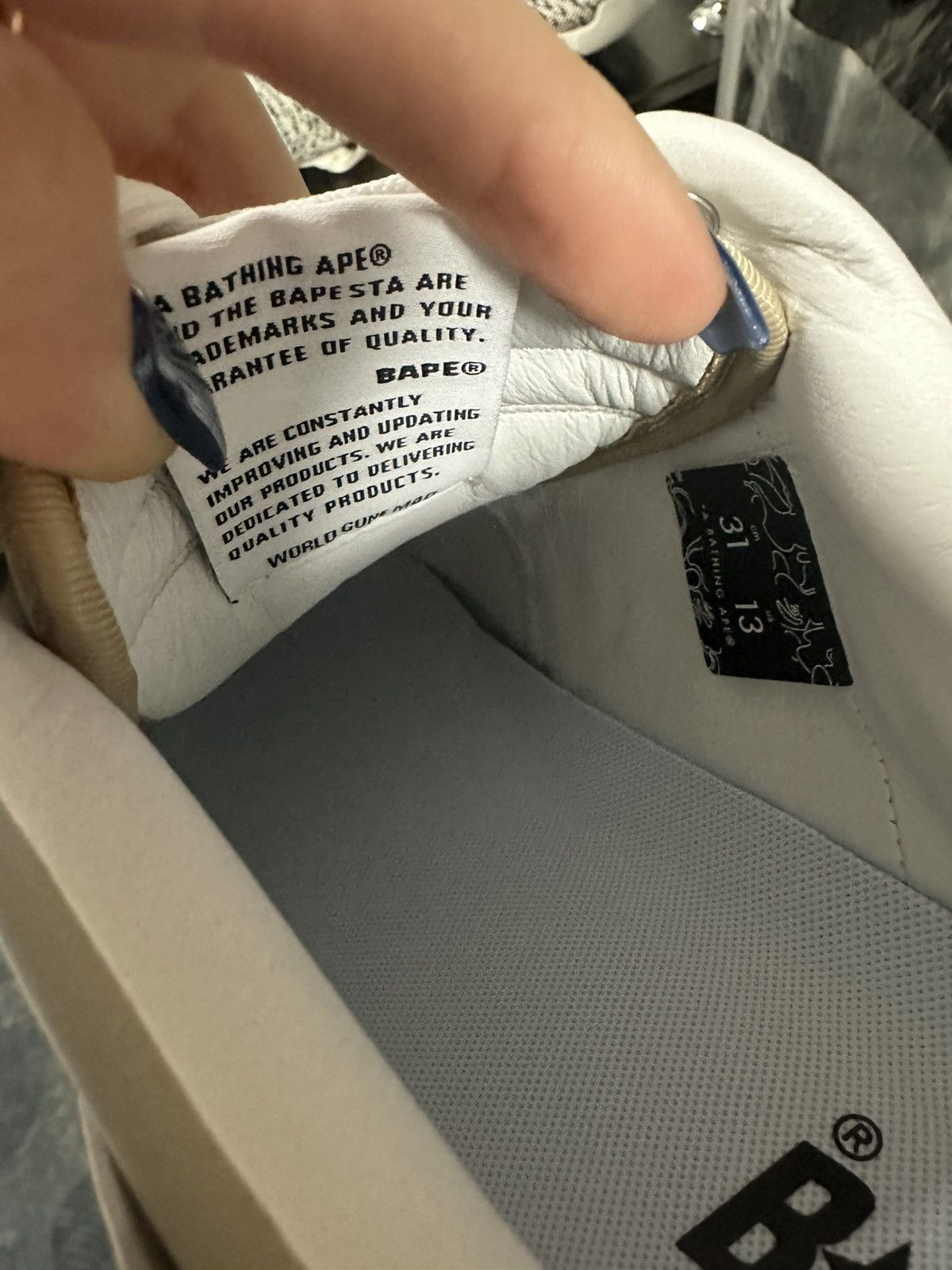 Bape Bape Bapesta (Gold/White) Size US 13 / EU 46 - 6 Thumbnail