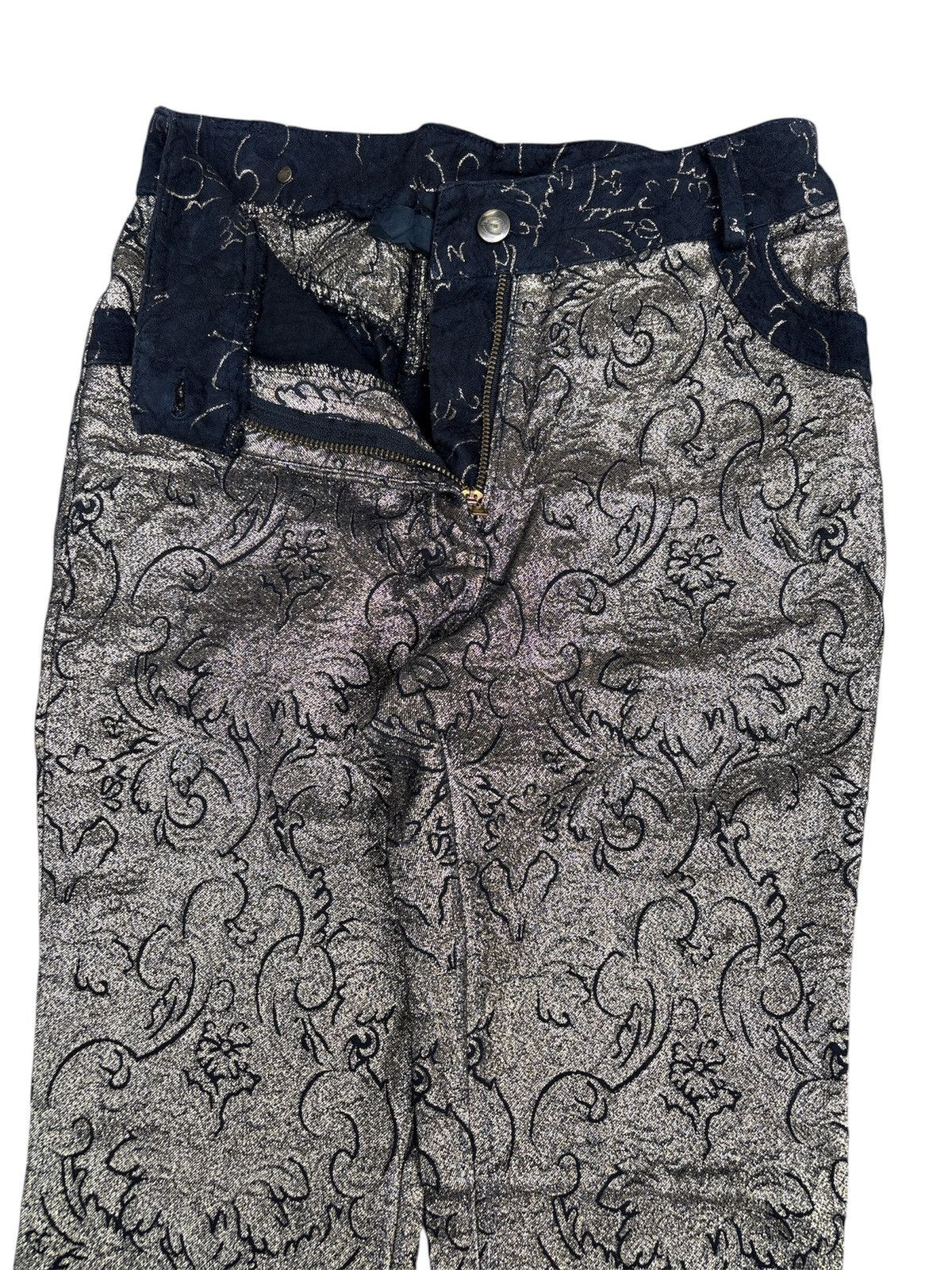 Roberto Cavalli Y2K Gold Glitter Denim Jeans Size 27" / US 4 / IT 40 - 4 Thumbnail
