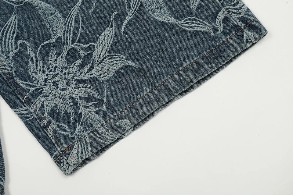 Vintage Vintage Flowers embroidery Shorts Denim Size US 31 - 4 Thumbnail