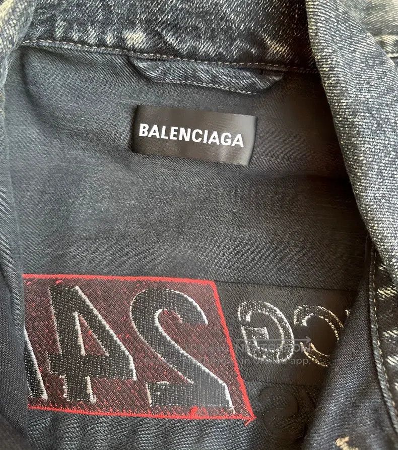 Balenciaga Balenciaga Black Gray Denim Jacket Size US S / EU 44-46 / 1 - 3 Thumbnail
