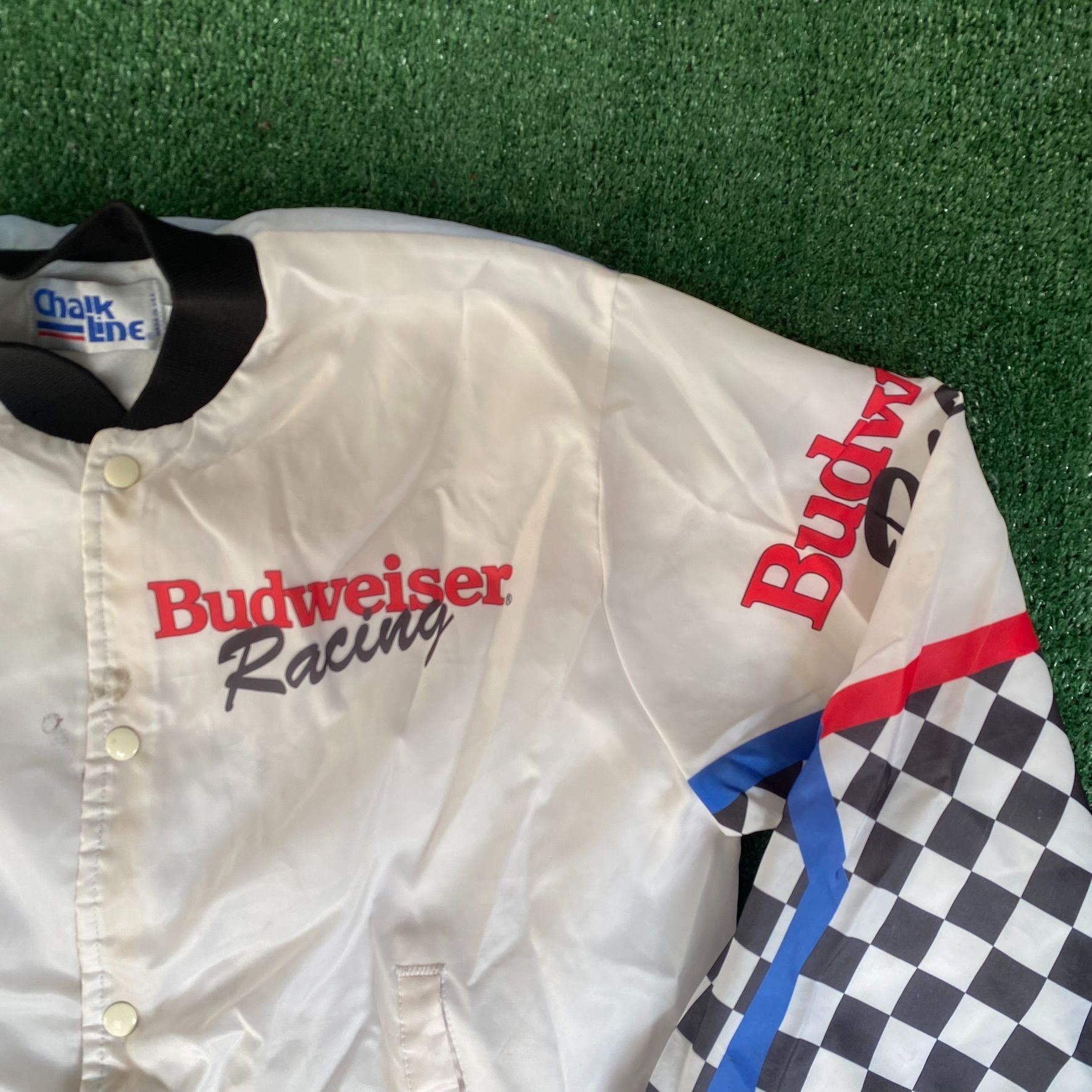 Budweiser Vintage 90s Budweiser Racing Jacket Satin Bomber NASCAR Size US L / EU 52-54 / 3 - 5 Thumbnail