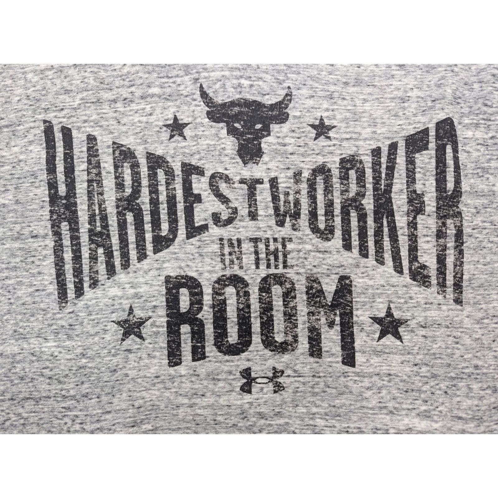 Under Armour Under Armour Project Rock Hoodie Mens XL Grey Hardest Worker In The Room Gym Size US XL / EU 56 / 4 - 2 Thumbnail
