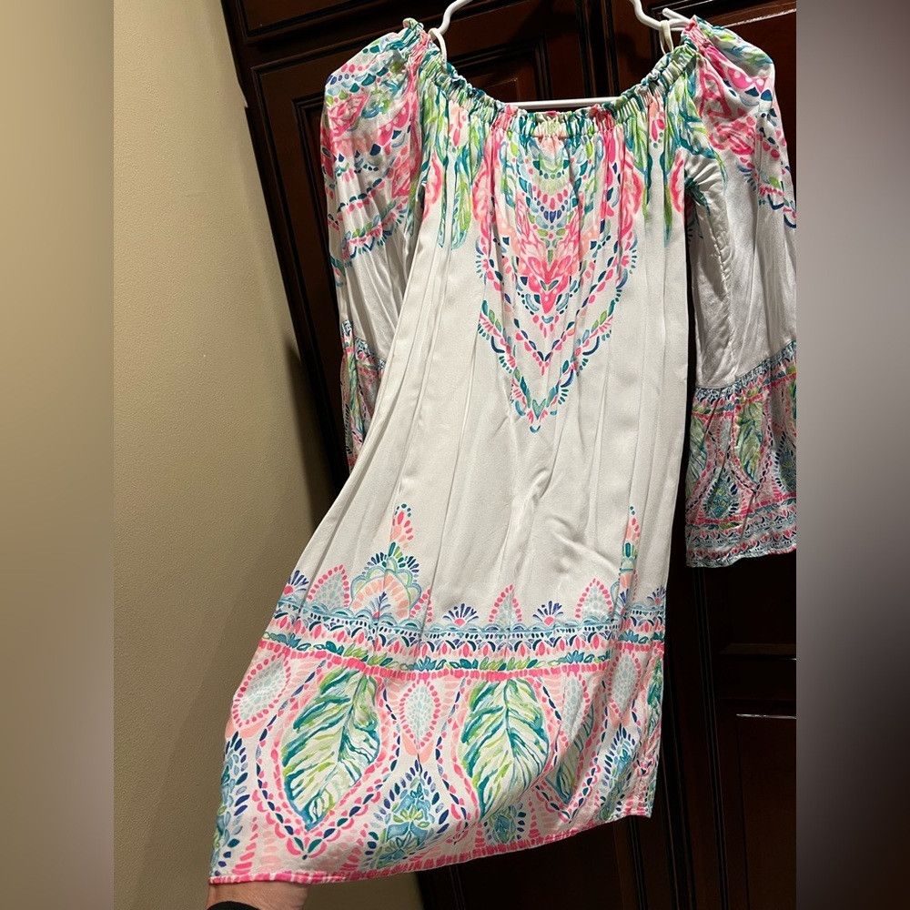 Lilly Pulitzer Lilly Pulitzer Off-Shoulder Flounce Sleeve Nevie Dress - XXS Size XXS / US 00 / IT 34 - 7 Thumbnail