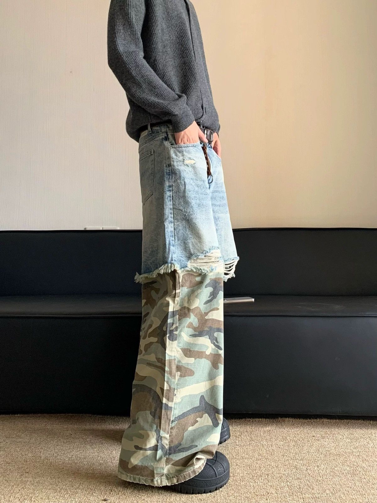 Designer × Vintage Retro punk pants Size US 32 / EU 48 - 3 Thumbnail