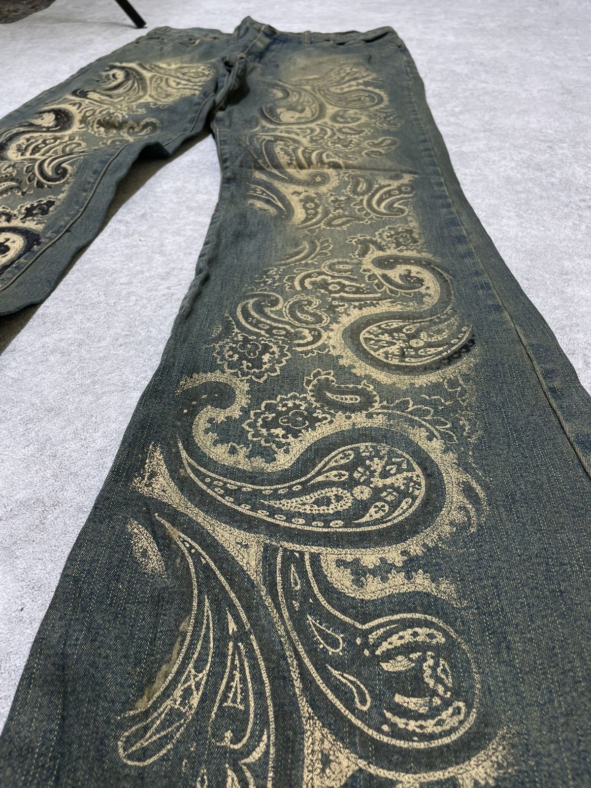 Affliction × If Six Was Nine × Le Grande Bleu (L.G.B.) Flare Ifsixwasnine Vibe Jeans LGB Cut Washed Rockstar Size US 31 - 9 Thumbnail