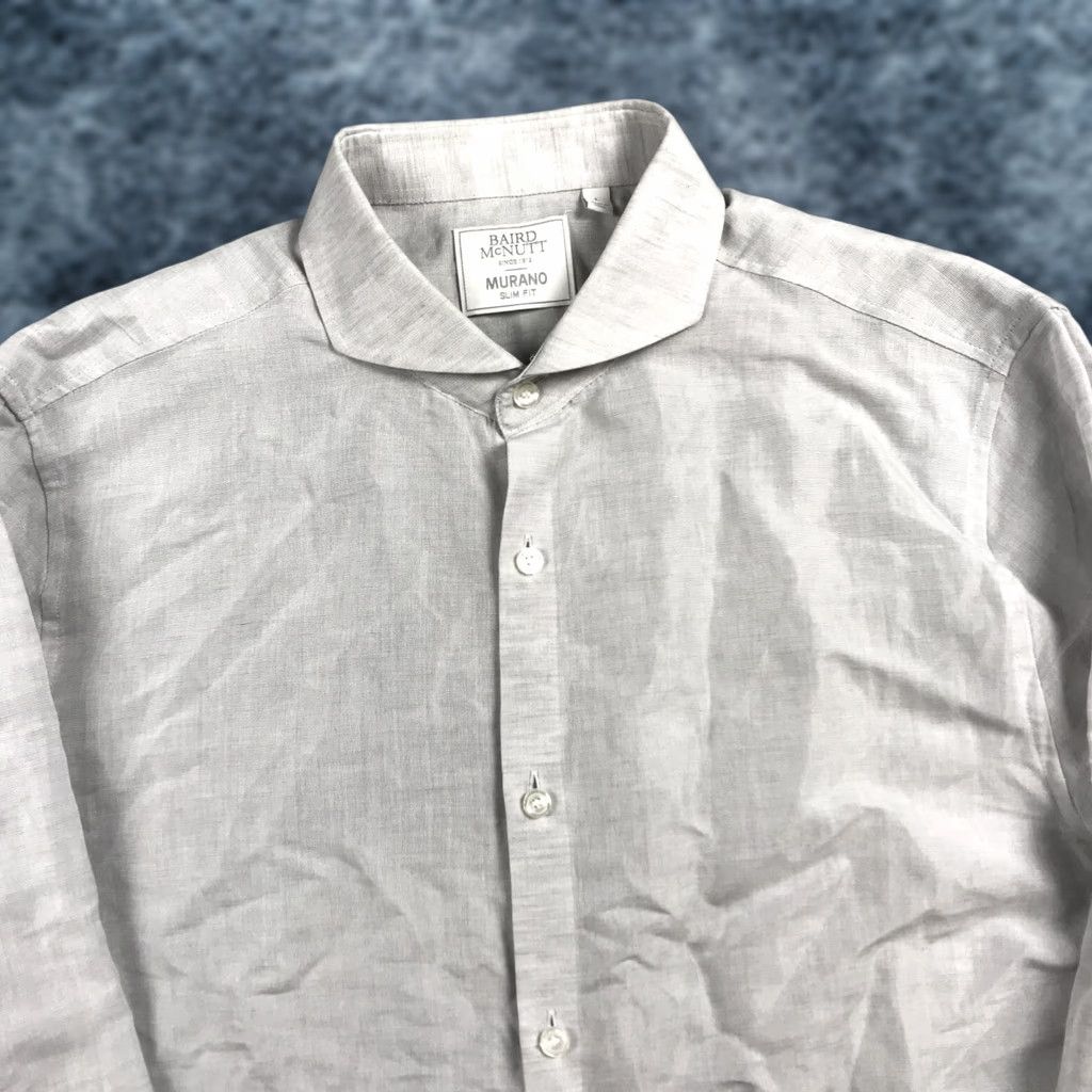 Murano Murano Shirt Mens L Gray Slim Button-Up Casual Size US L / EU 52-54 / 3 - 1 Thumbnail