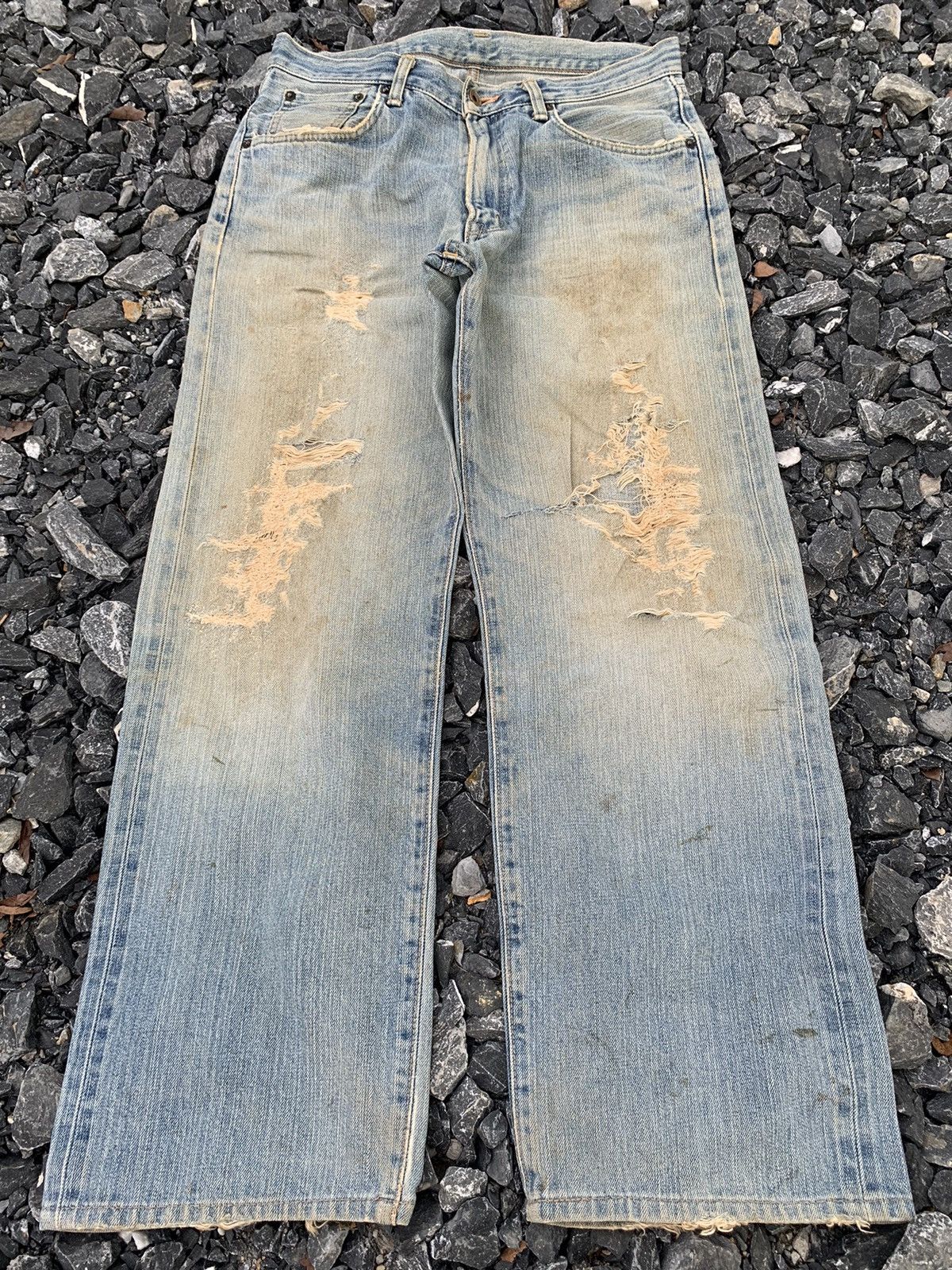 Kapital VINTAGE EDWIN 505 SELVEDGE FADED RUSTY DISTRESSED DENIM Size US 31 - 1 Thumbnail