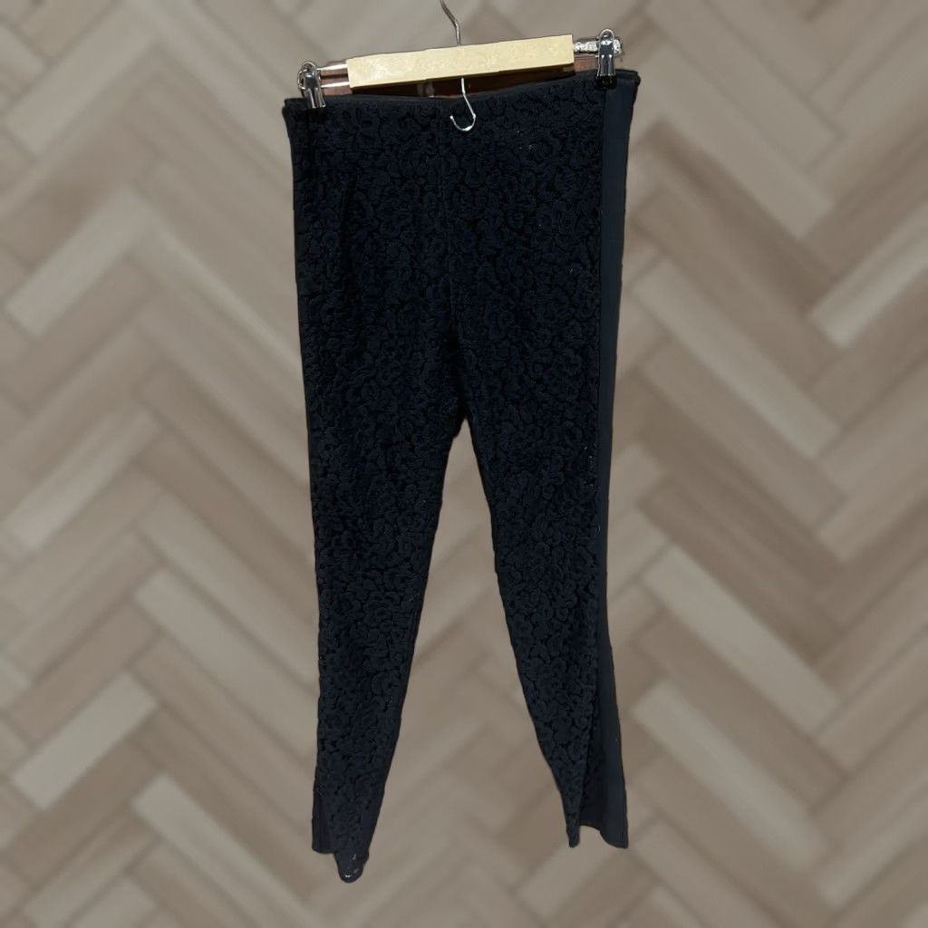 Helmut Lang Helmut Lang Womens Pants Cotton Blend Elastic Waist Mid-Rise Black M Size 32" / US 10 / IT 46 - 1 Thumbnail