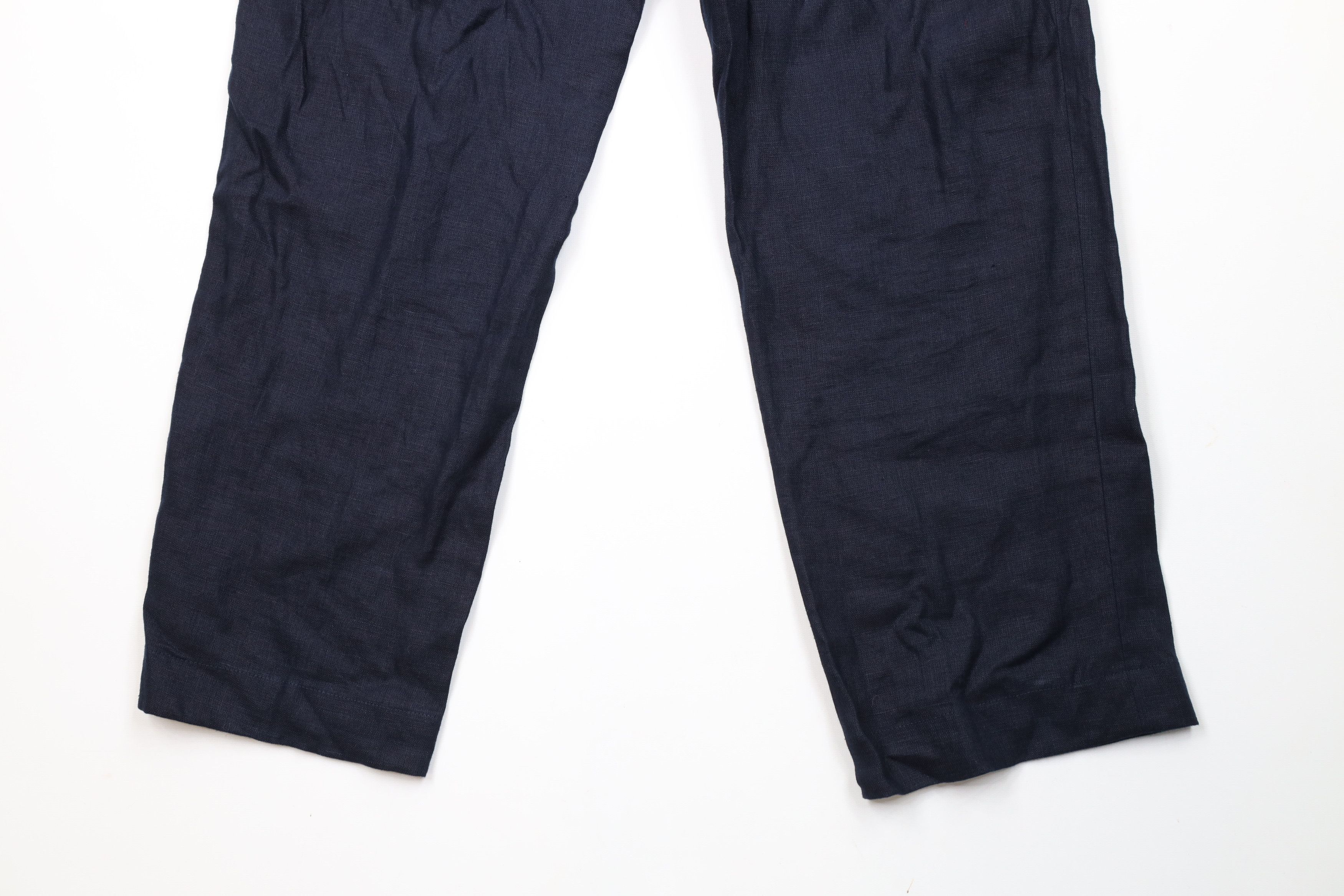 Ralph Lauren × Vintage Vintage 90s Ralph Lauren Wide Leg Chino Pants Navy Blue Size US 38 / EU 54 - 12 Thumbnail