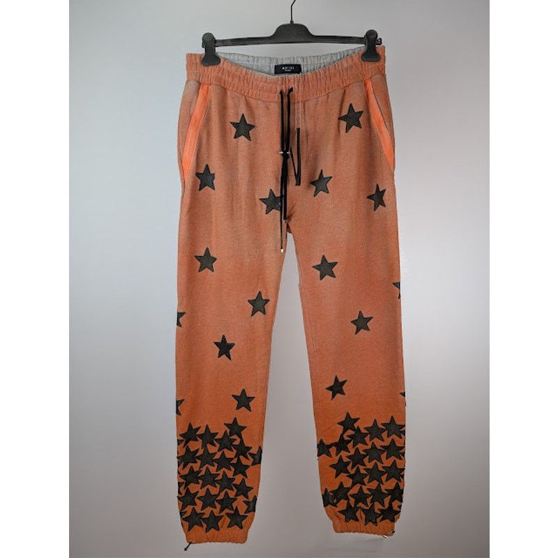 Amiri o1rshd1 Chemist Star Sweatpants in Orange / Black Size US 38 / EU 54 - 2 Thumbnail